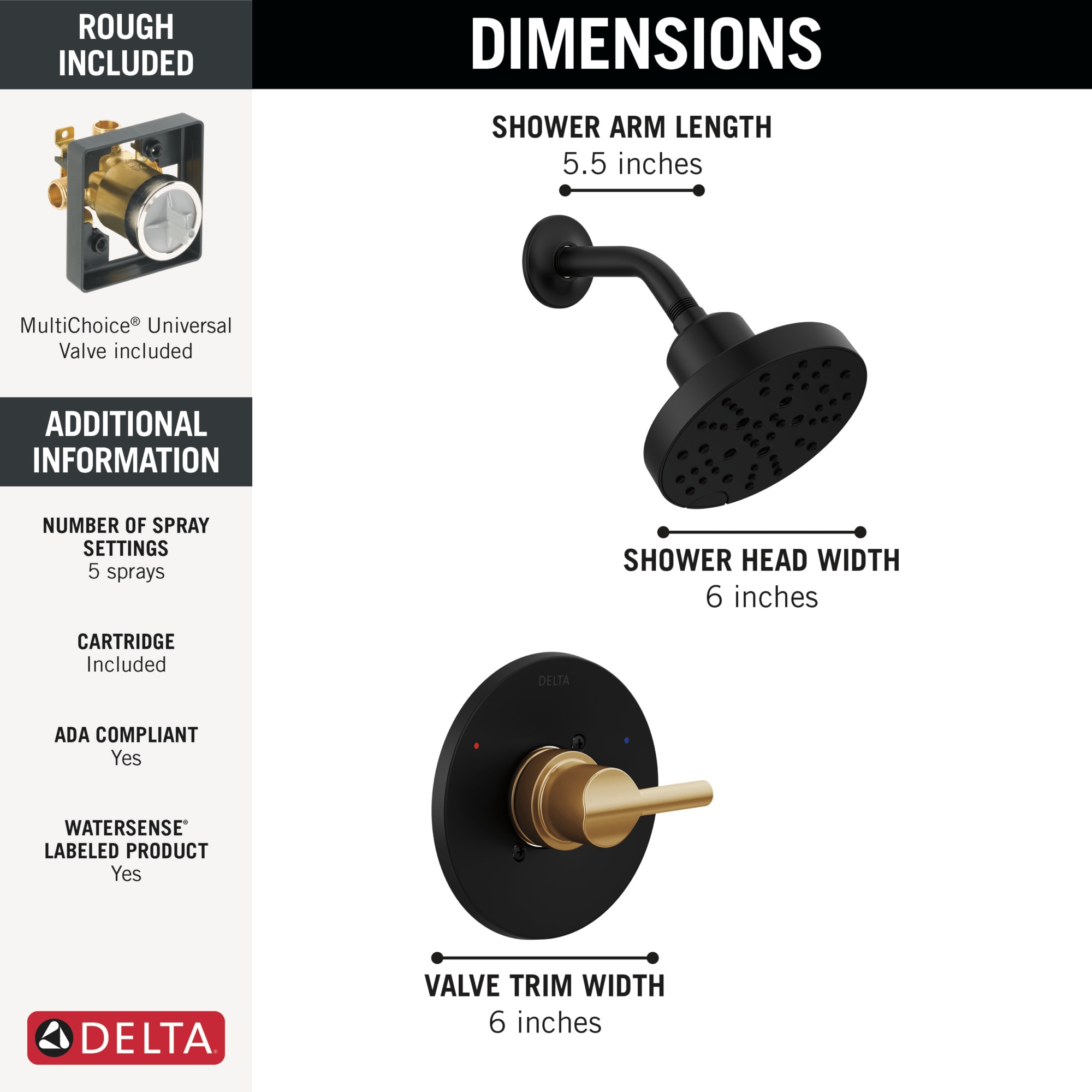 Delta 142749-GZ Tub-Shower-Faucets - View #4
