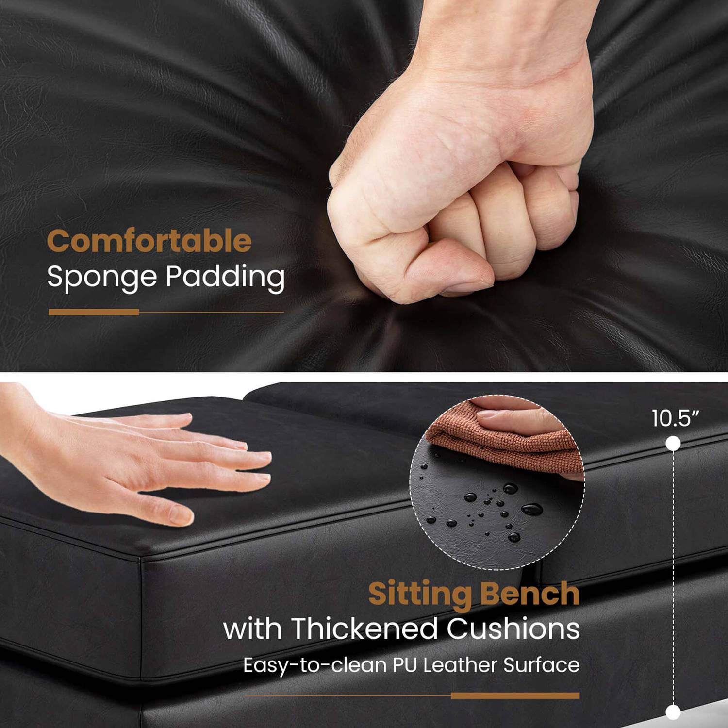 Costway CSHY003787 Indoor-Ottomans - View #8