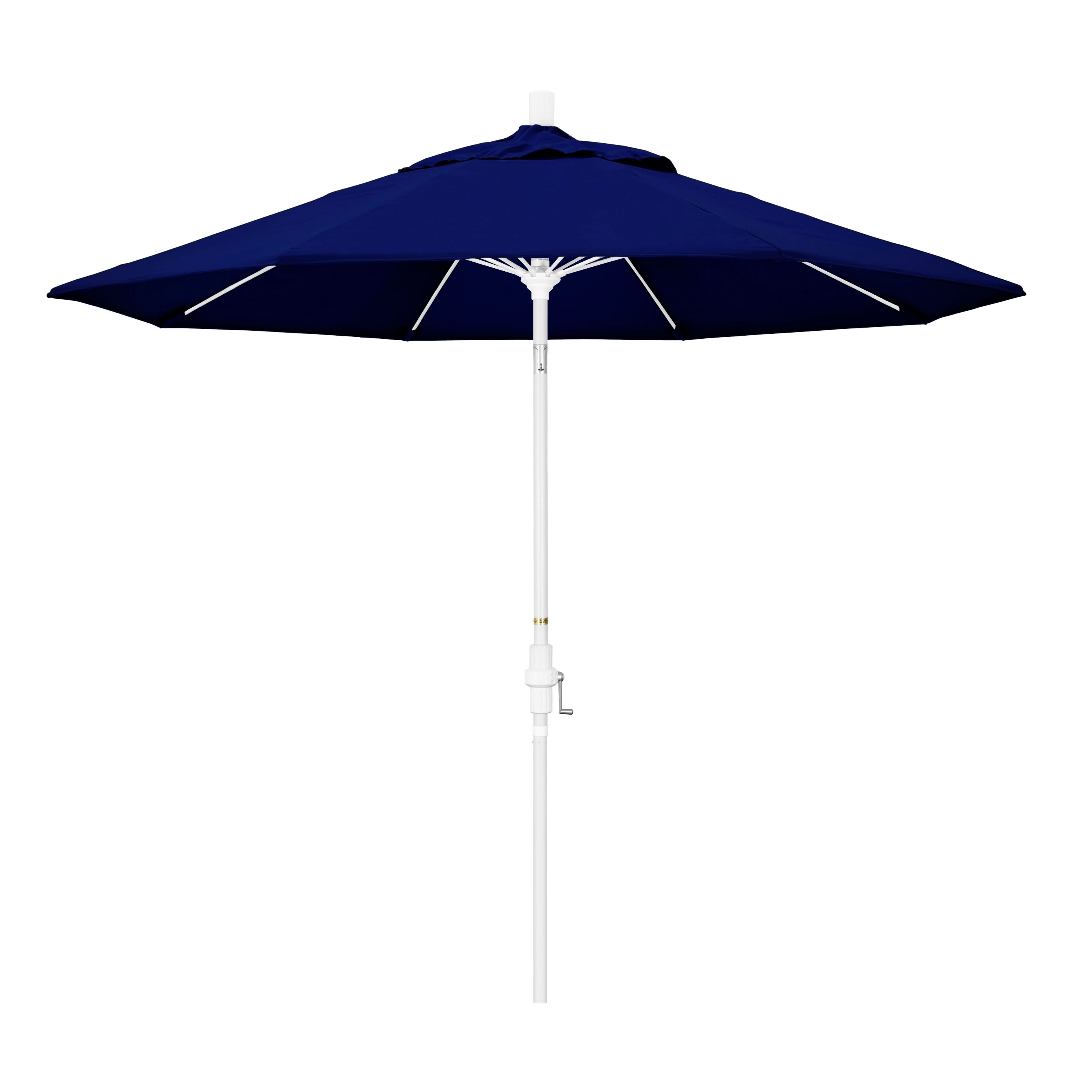 California Umbrella GSCUF908170-5499 9-ft Aluminum Blue Auto-tilt Market Patio Umbrella