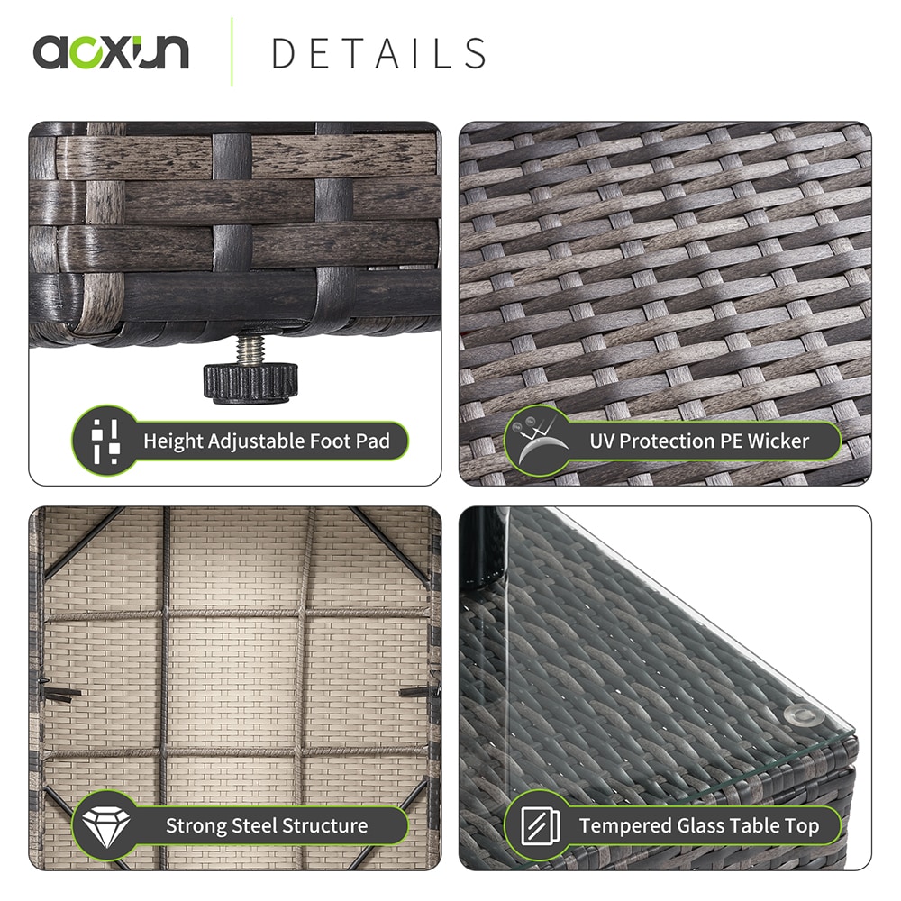 AOXUN G12034GRAAC+G25005GR Patio-Conversation-Sets - View #3