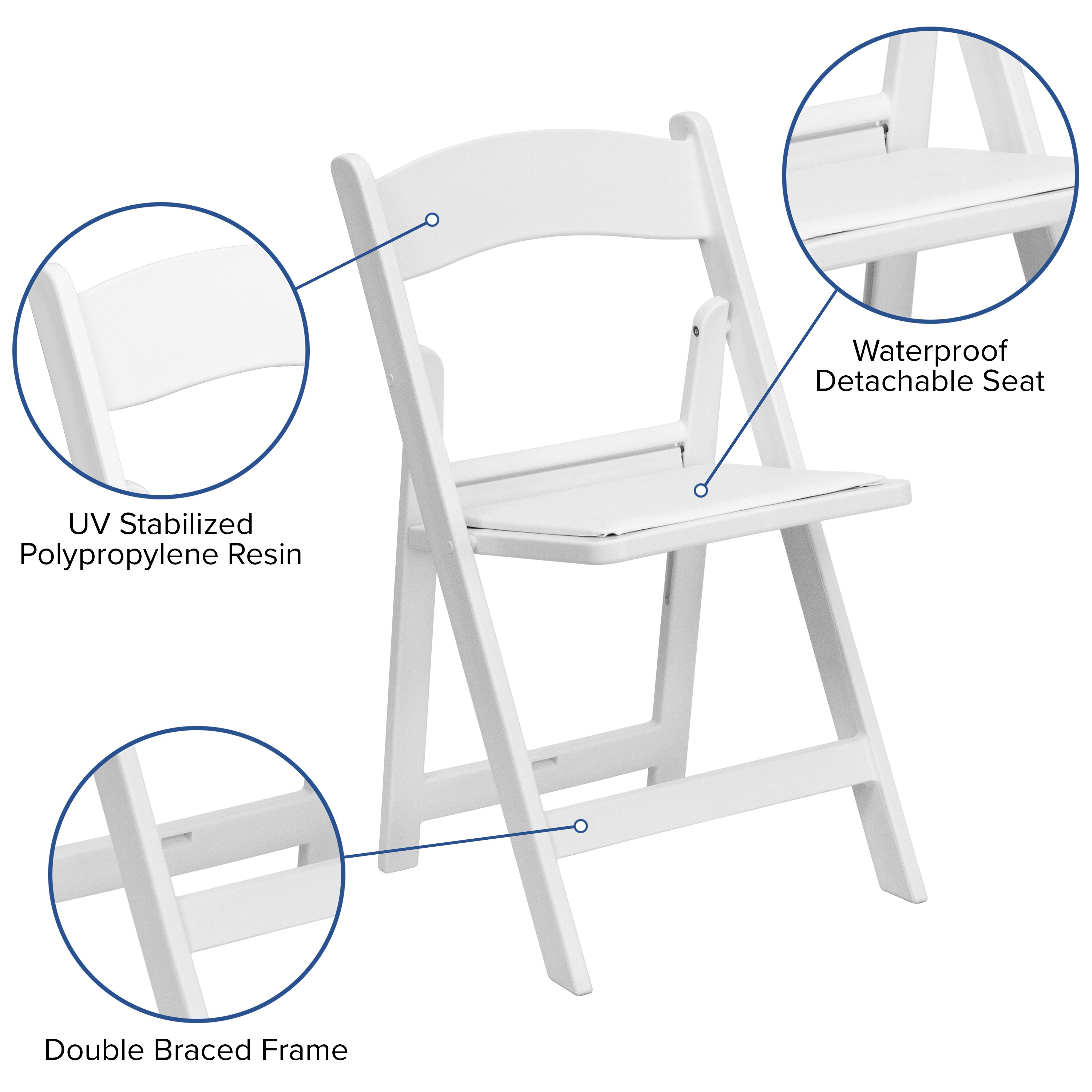 Lowes white folding discount chairs