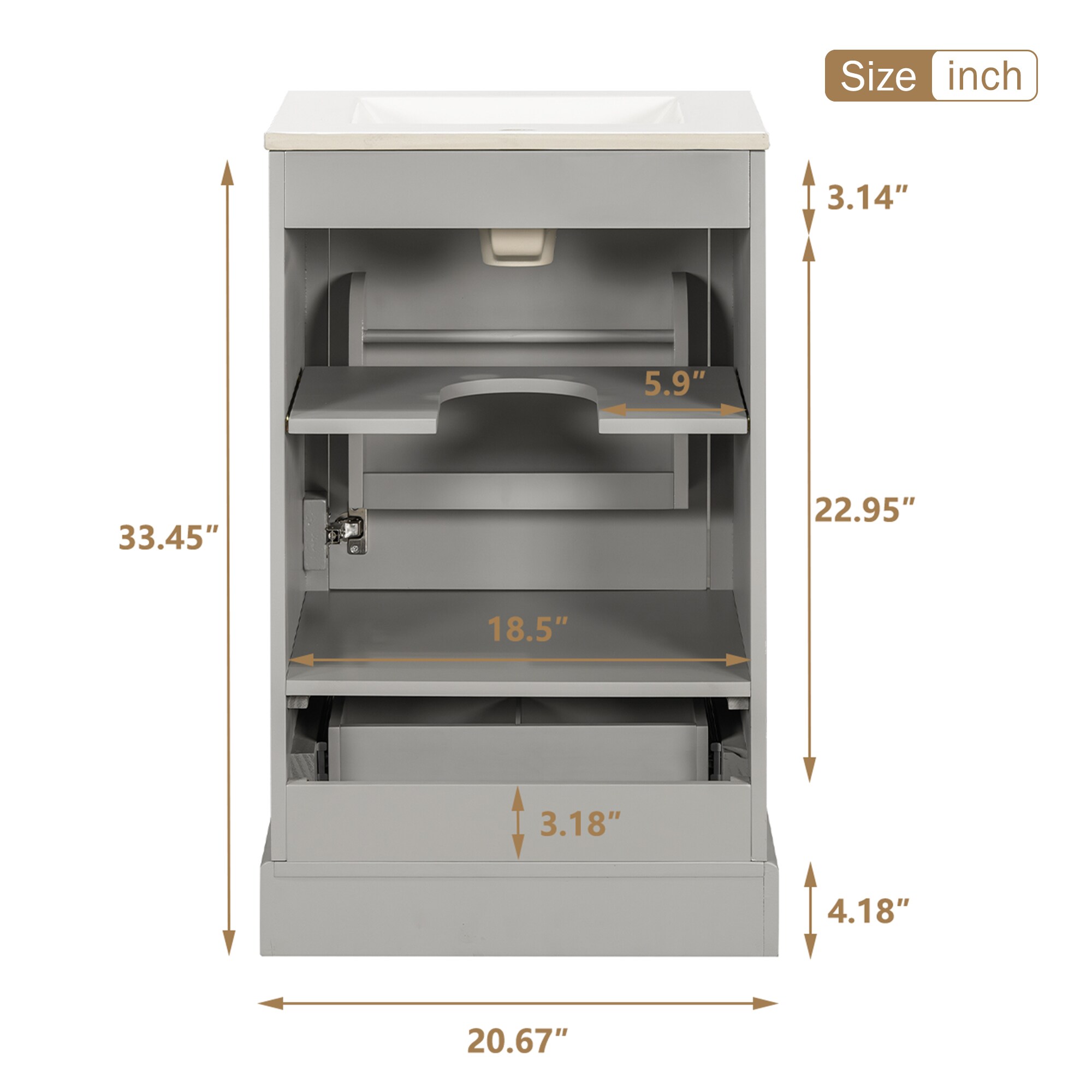 ModernLuxe L3P-N729P299505E Bath-Vanity-Combo - View #8