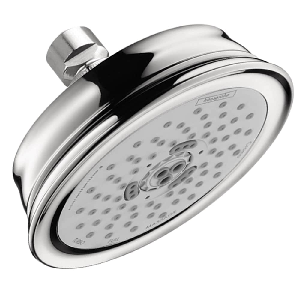 Hansgrohe 04070000 HG 3.0 -Settings Chrome 4.0-in Round Fixed Shower Head 2.5 GPM