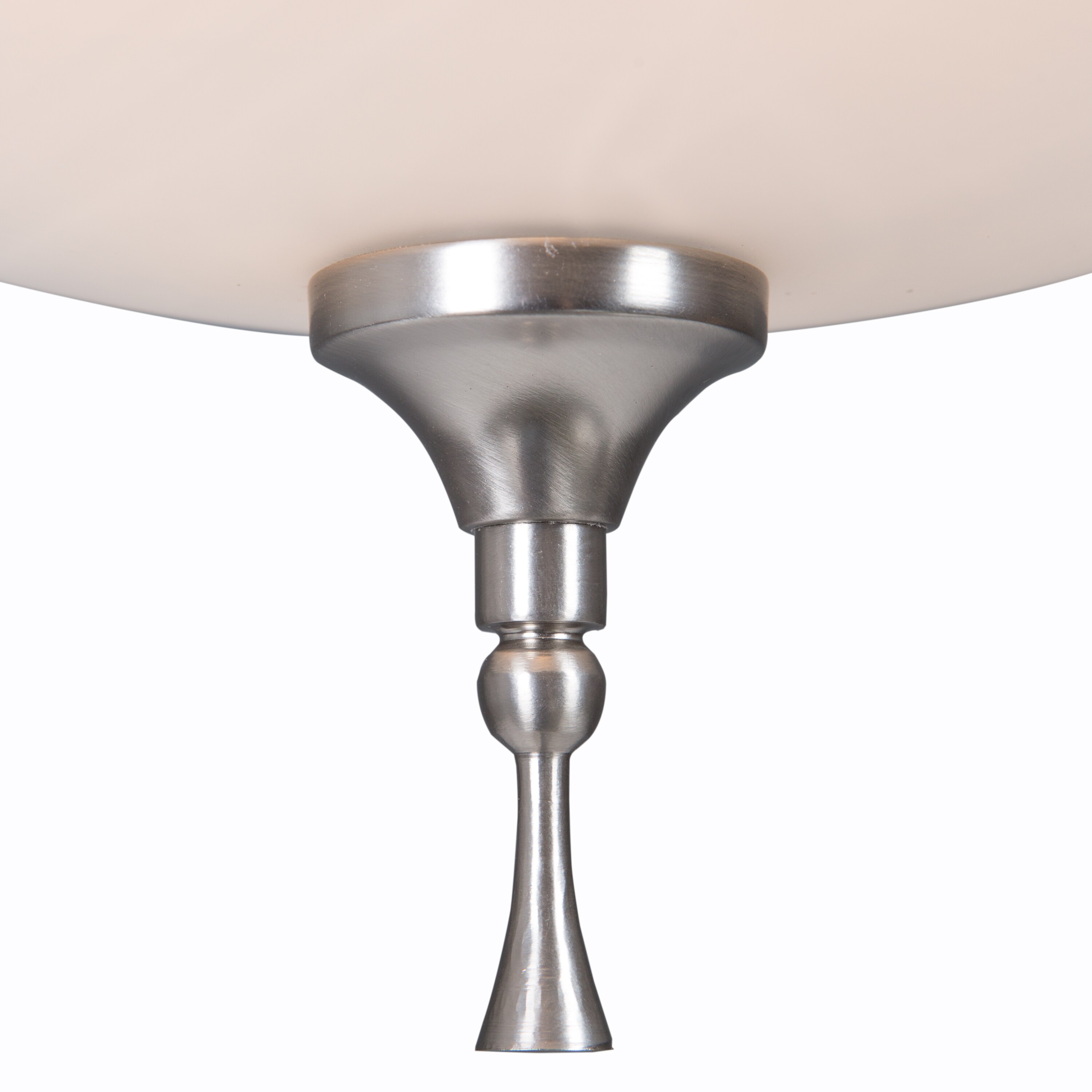 Glacier Point Satin Nickel 3-Light Pendant with Ivory Cloud Glass