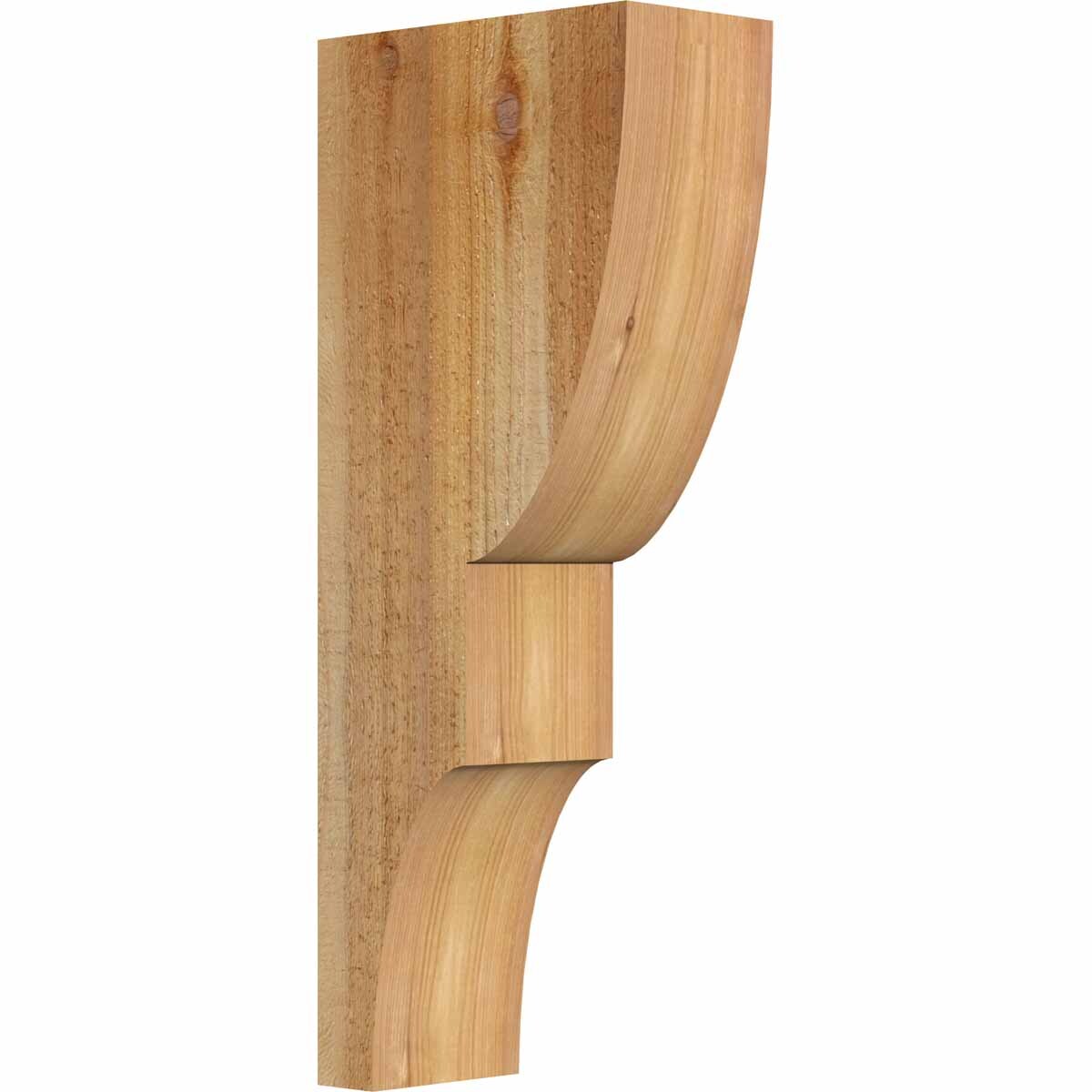 Ekena Millwork COR04X08X20RID00RWR 4-in x 8-in x 20-in Ridgewood Unfinished Western red cedar Wood Paintable/Stainable Corbel