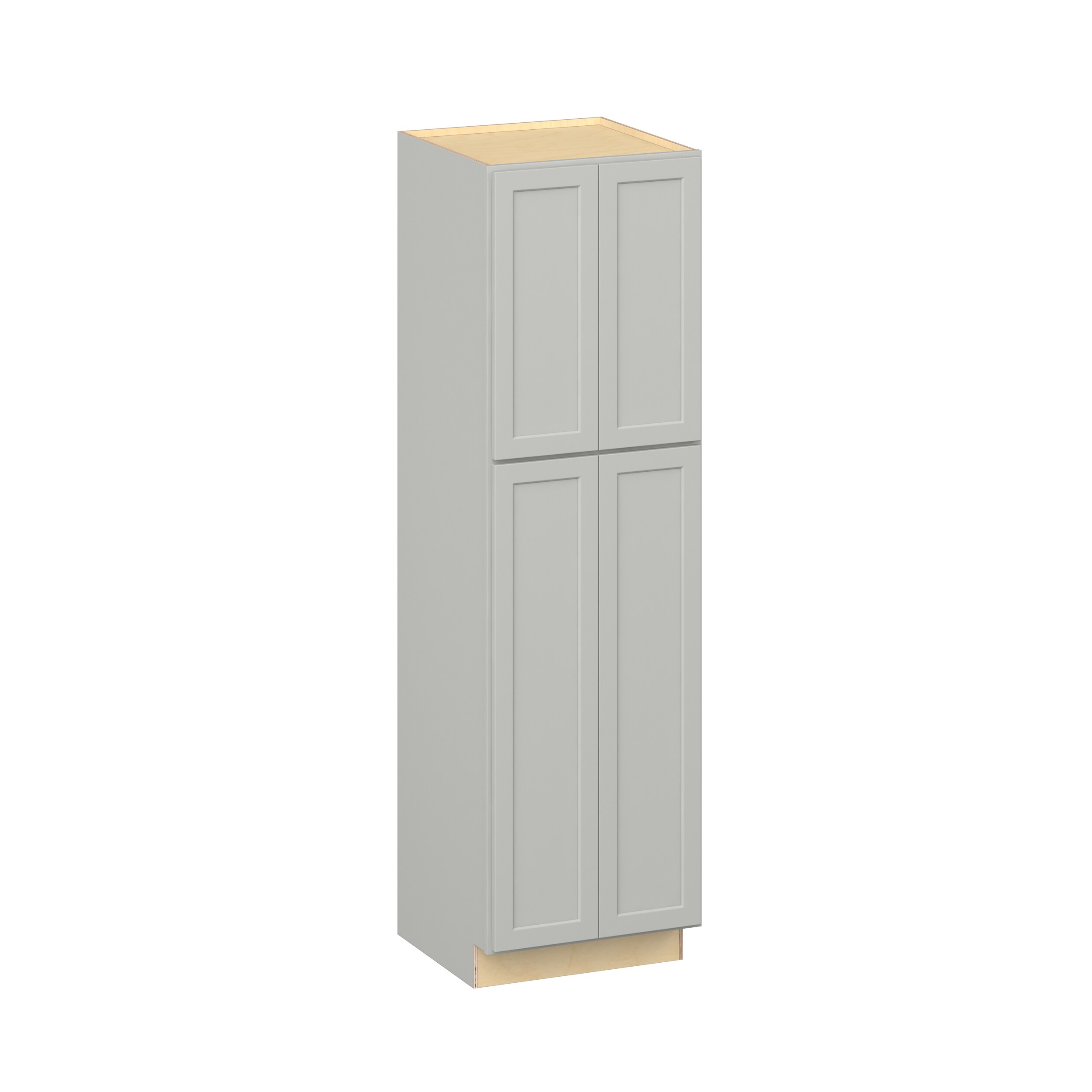 RELIABILT Parkstone II 24-in W x 84-in H x 25-in D Light Gray Painted Pantry Fully Assembled Plywood Cabinet Flat Panel Shaker