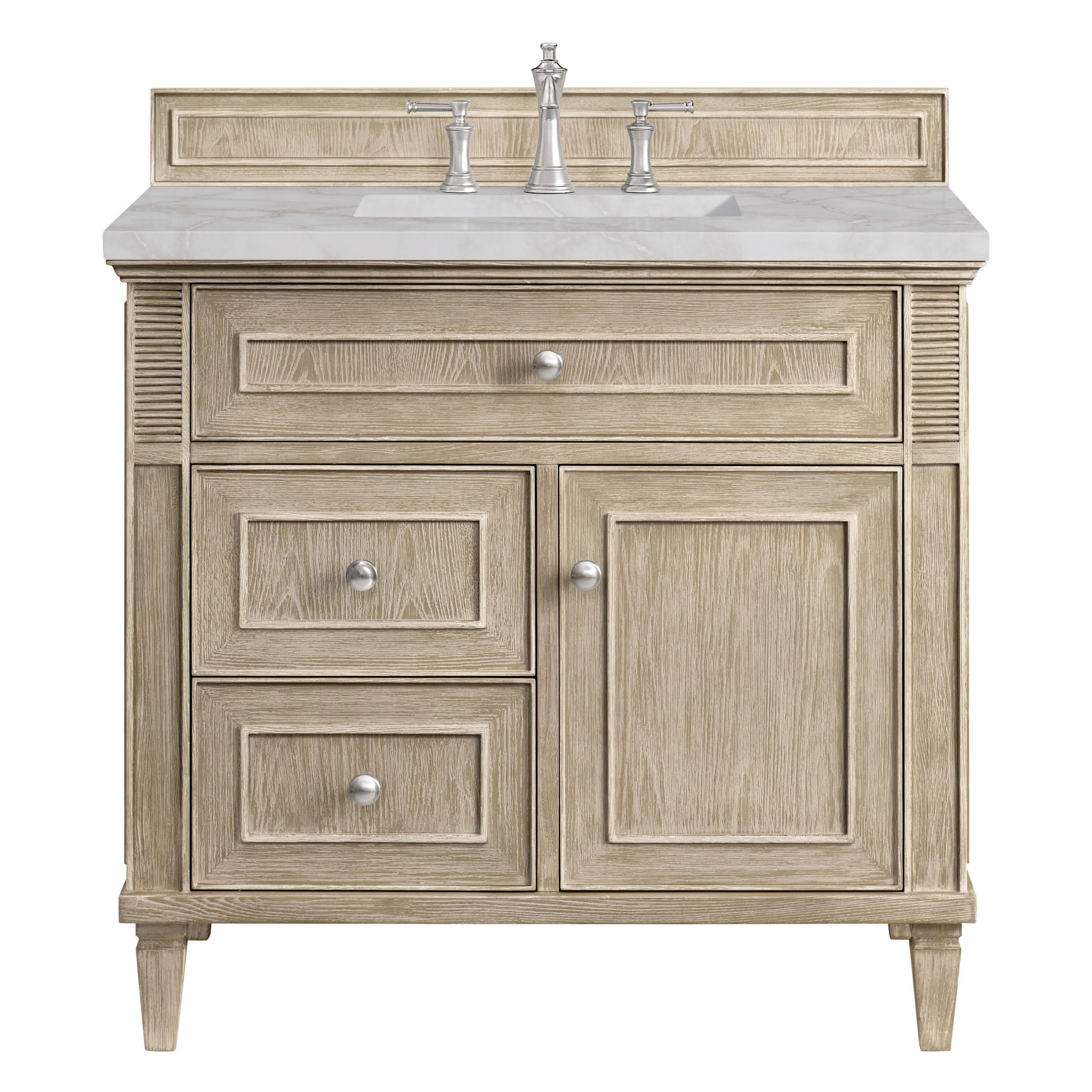 James Martin Vanities Lorelai 36-in Whitewashed Oak Undermount Single ...