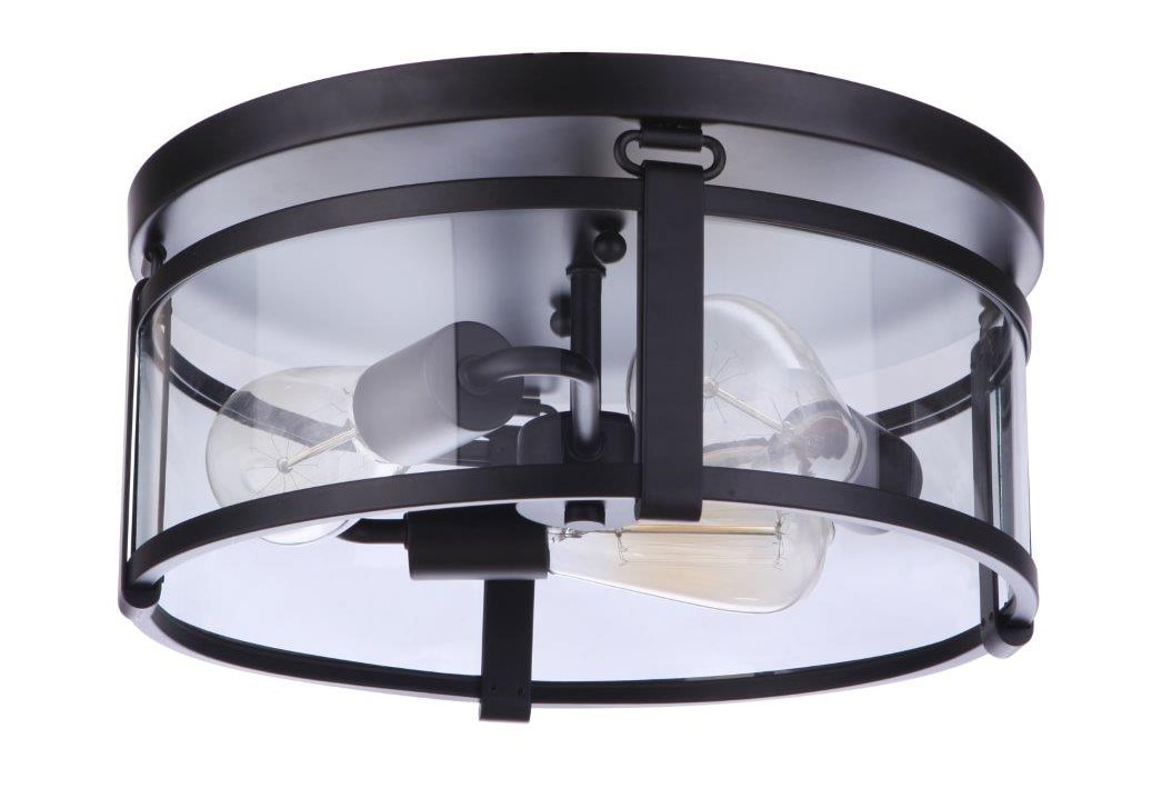 Craftmade 55383-FB Elliot 3 -Light 13-in Matte Black Flush Mount Light