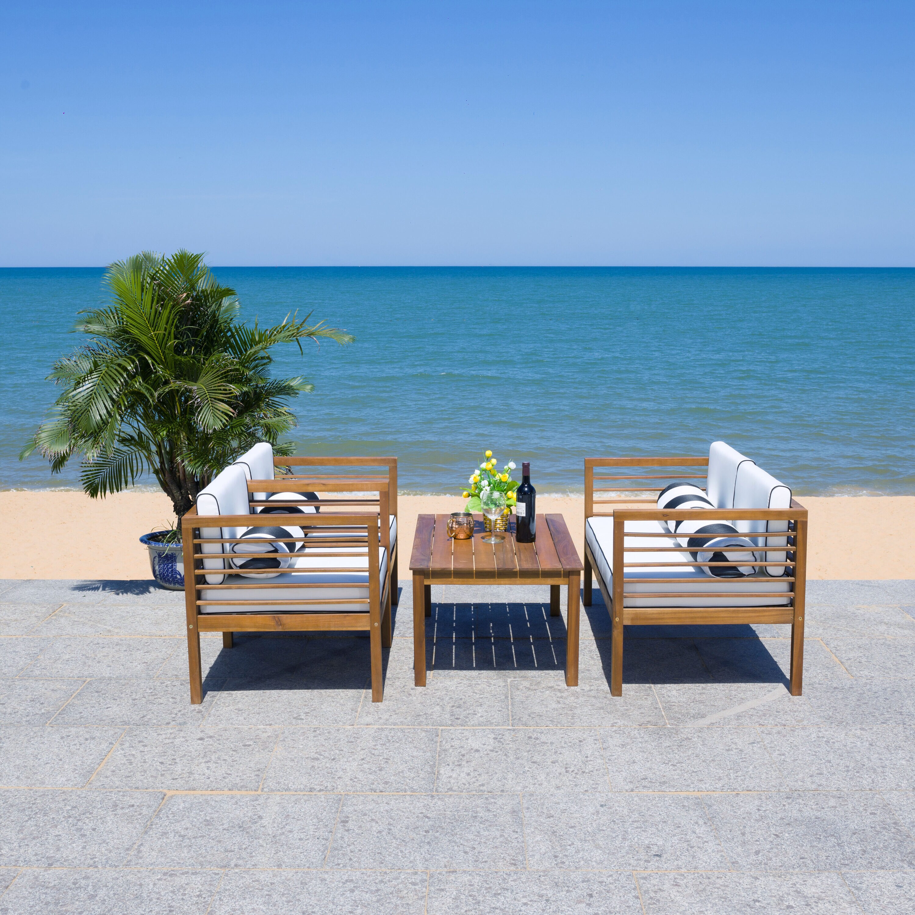 Safavieh PAT7317A Patio-Conversation-Sets - View #4