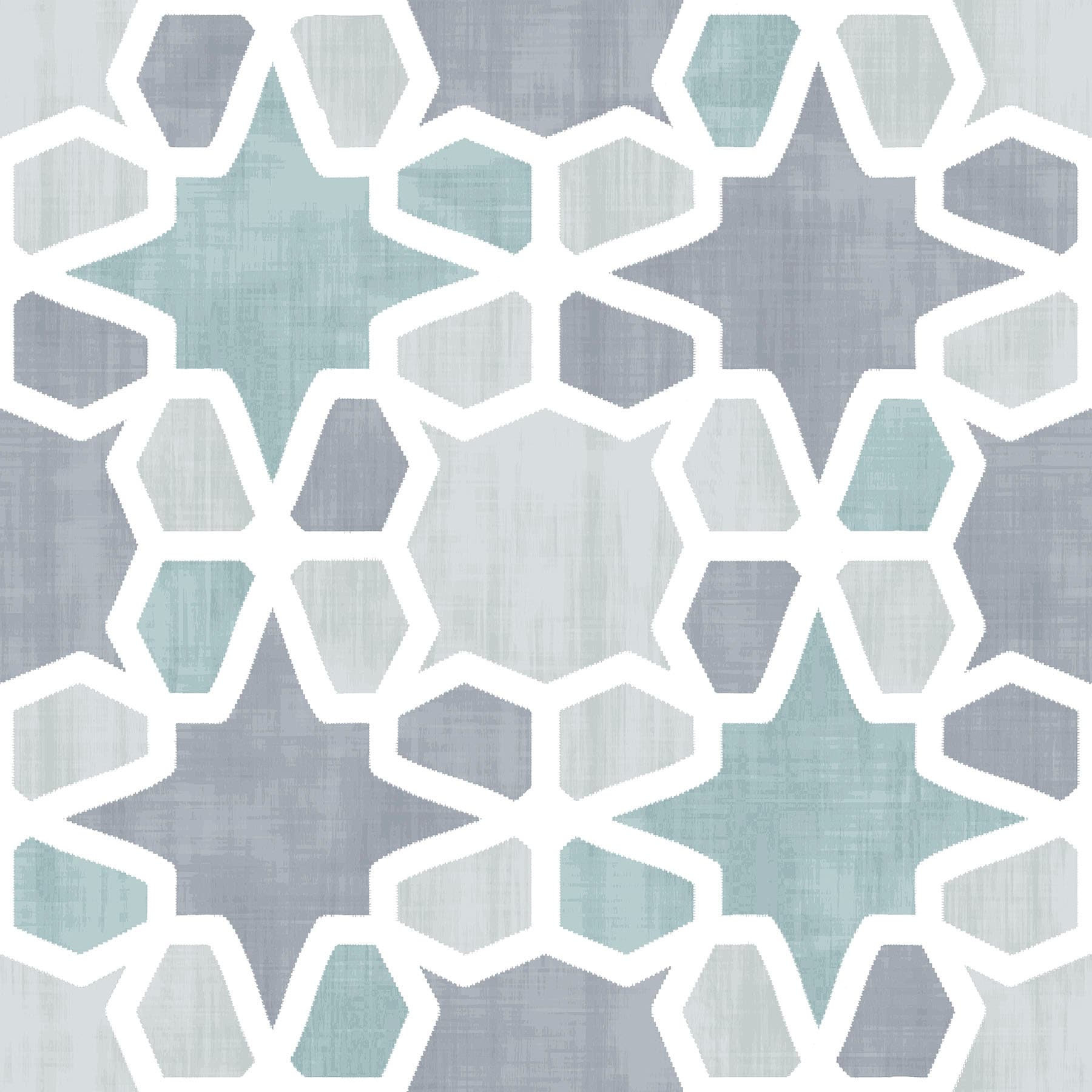FloorPops TFP3569 Blue Patterned look 2.76-mil x 12-in W x 12-in L Waterproof Peel and Stick Luxury Vinyl Tile Flooring ( 20-sq ft Carton )