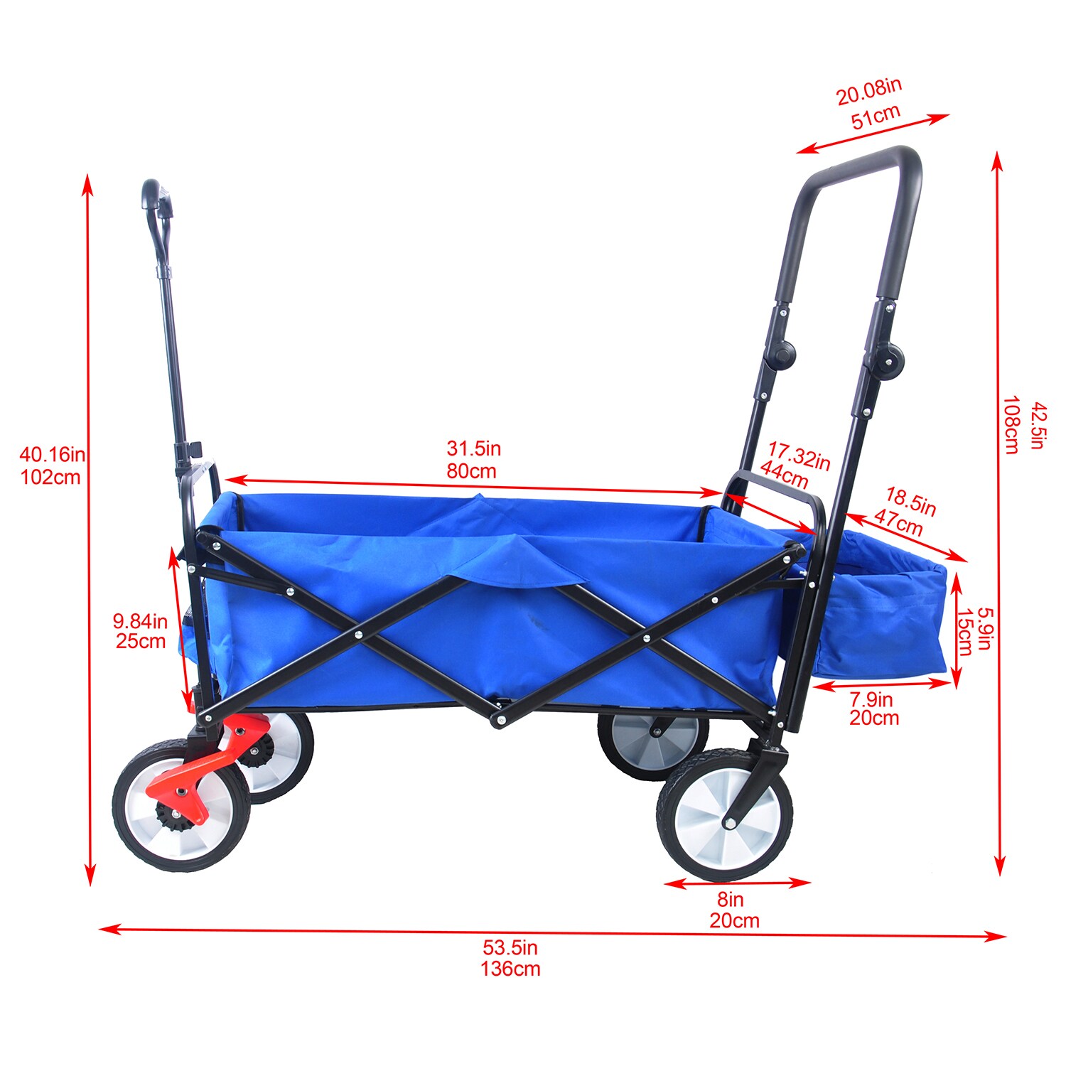 SINOFURN 4 Cu Ft Steel Folding Yard Cart In The Yard Carts Department   64739978 