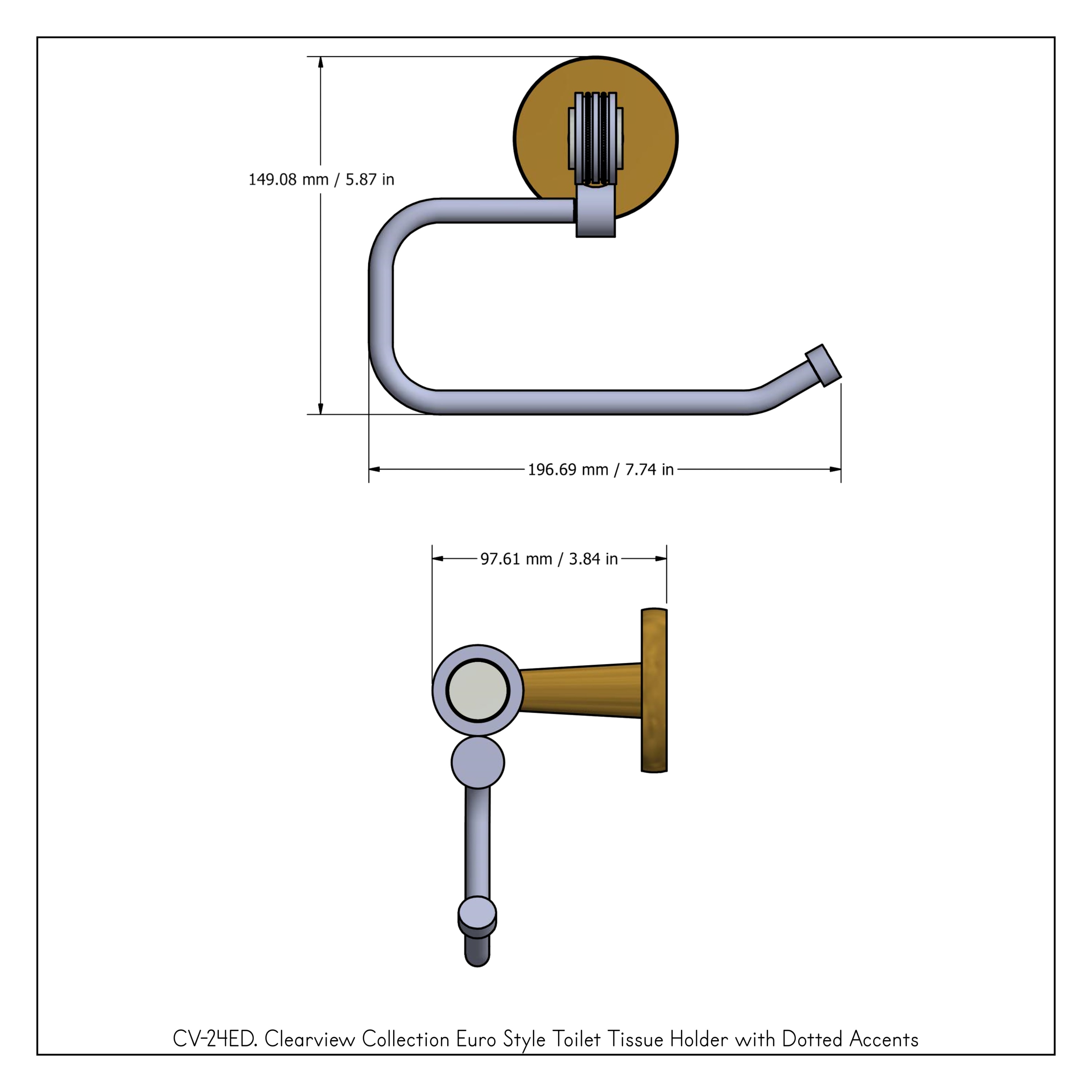 Allied Brass CV-24ED-SBR d060360 - View #2