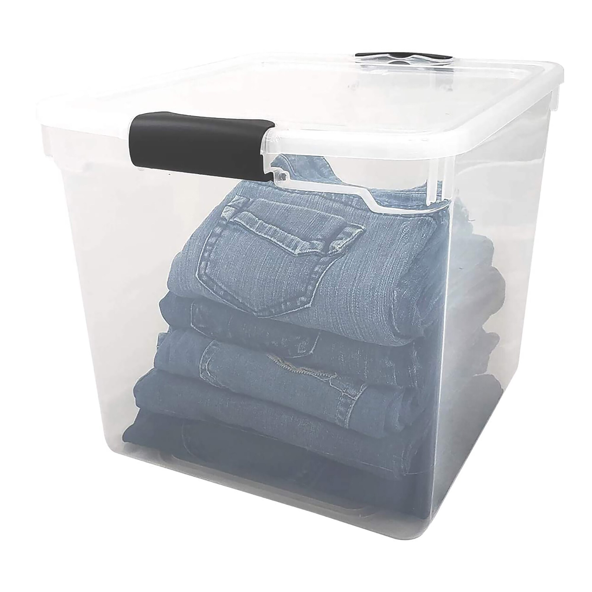  HOMZ Heavy Duty 31 Quart Modular Plastic Stackable