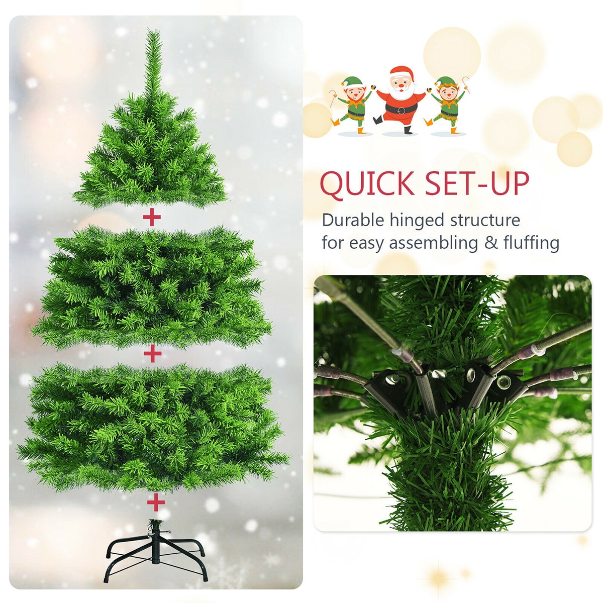 WELLFOR CM-HJY-23574 Artificial-Christmas-Trees - View #4