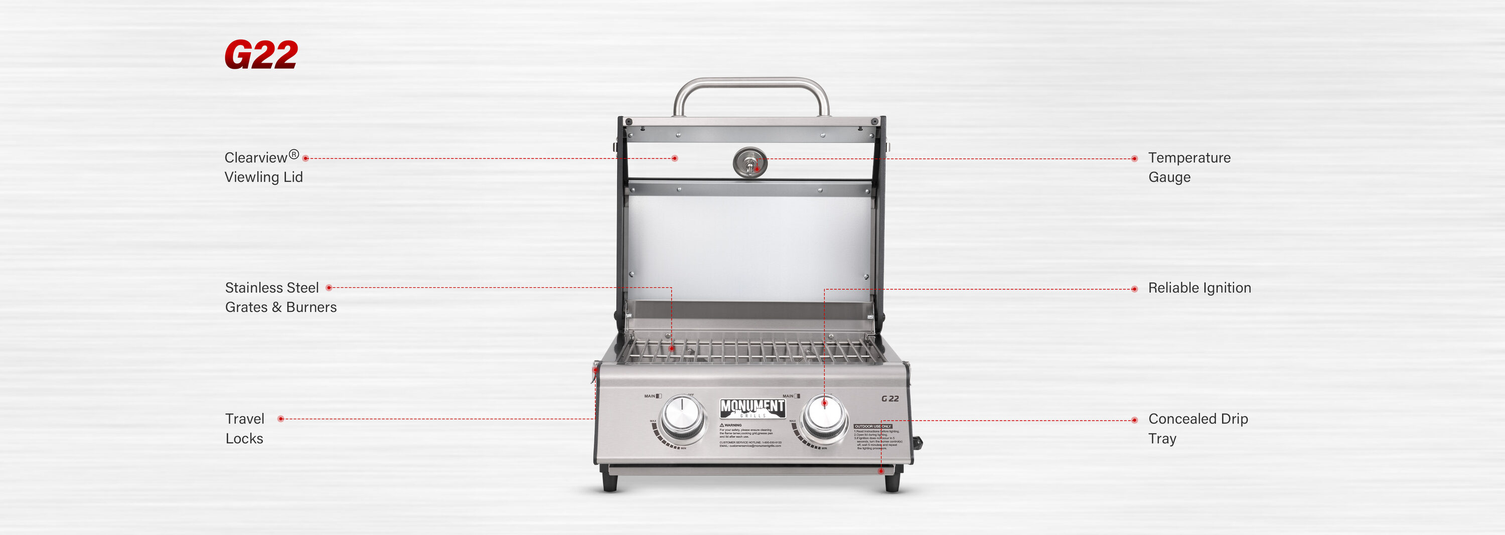 Monument G22 Tabletop-Grills - View #16
