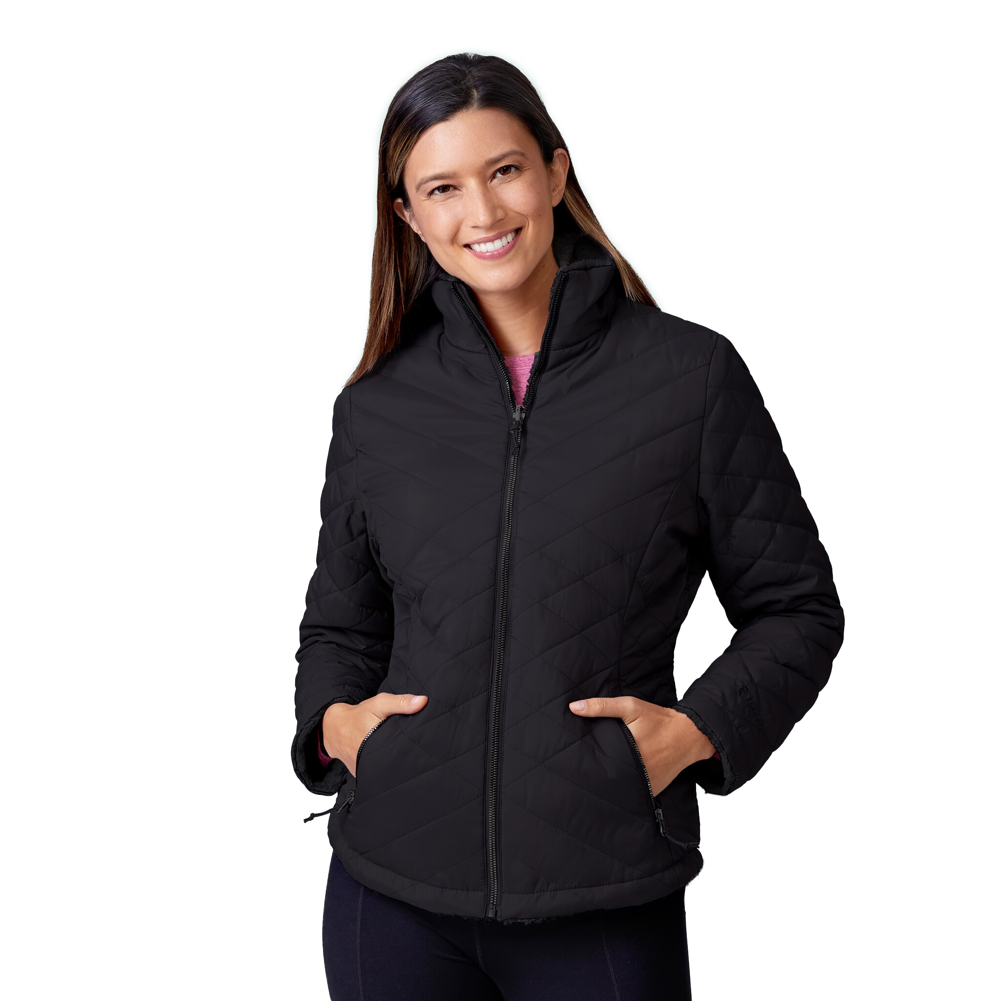 Free Country Women's Black Polyester Insulated Panel Jacket (X-large ...