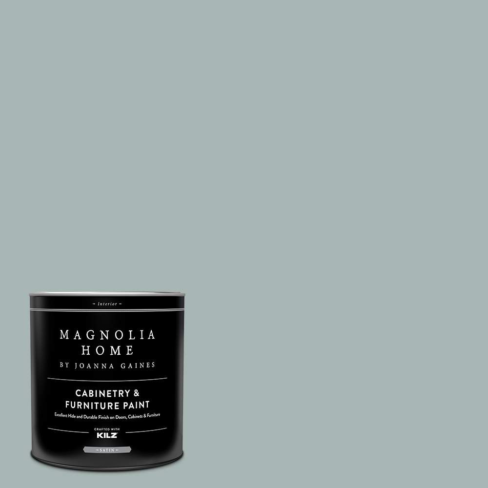 Magnolia Home MAG009-4141122  by Joanna Gaines Satin Rainy Days MAG009 Tintable Cabinet Furniture Paint Enamel ( 1-quart )