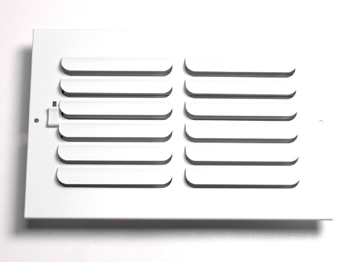  ABSWWH1C106 10-in x 6-in 1-way curved Steel White Sidewall/Ceiling Register