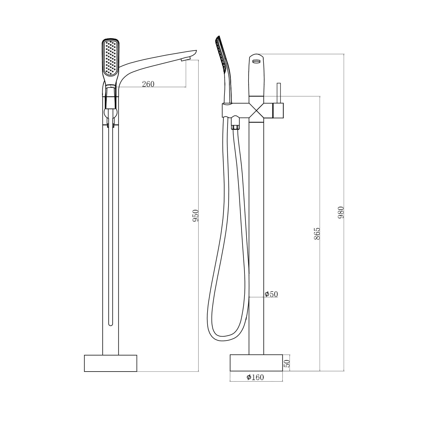 Maincraft HHK0110MB Roman-Tub-Faucets - View #5