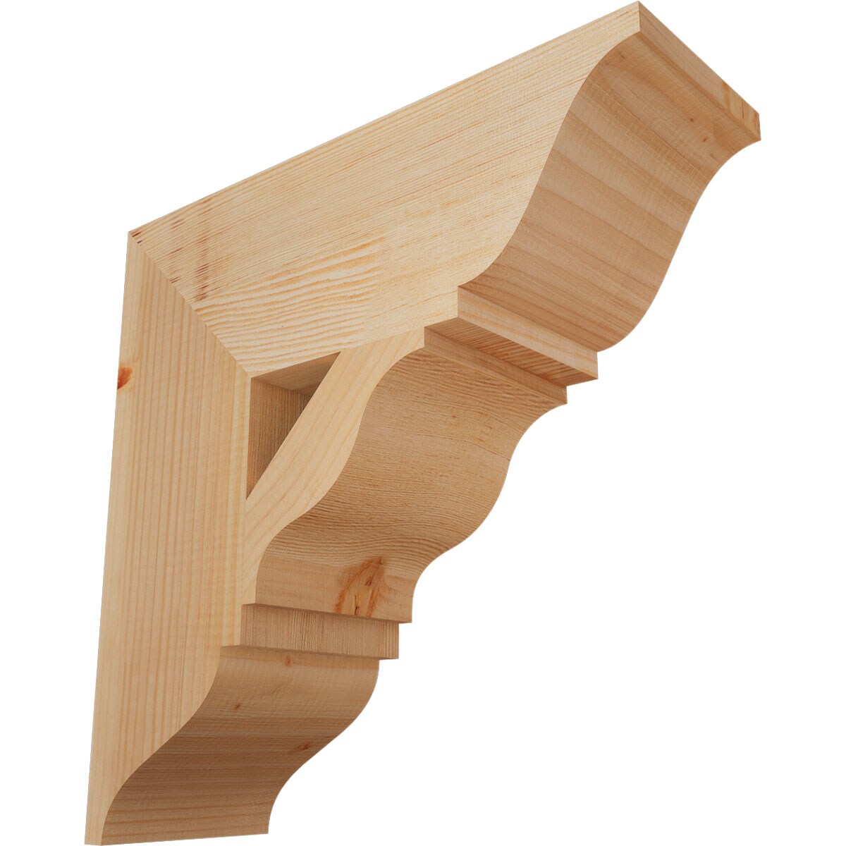 Ekena Millwork BKT06X18X18FST01SDF Funston traditional smooth 5-1/2-in x 18-in x 18-in Douglas fir Brown Wood Standard bracket