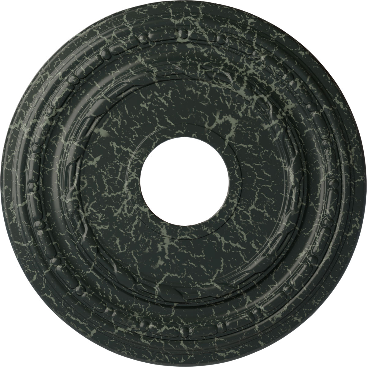 Ekena Millwork CM15DUPTC Dublin 15.375-in W x 15.375-in L Painted Turtle Crackle Polyurethane Whole Ceiling Medallion