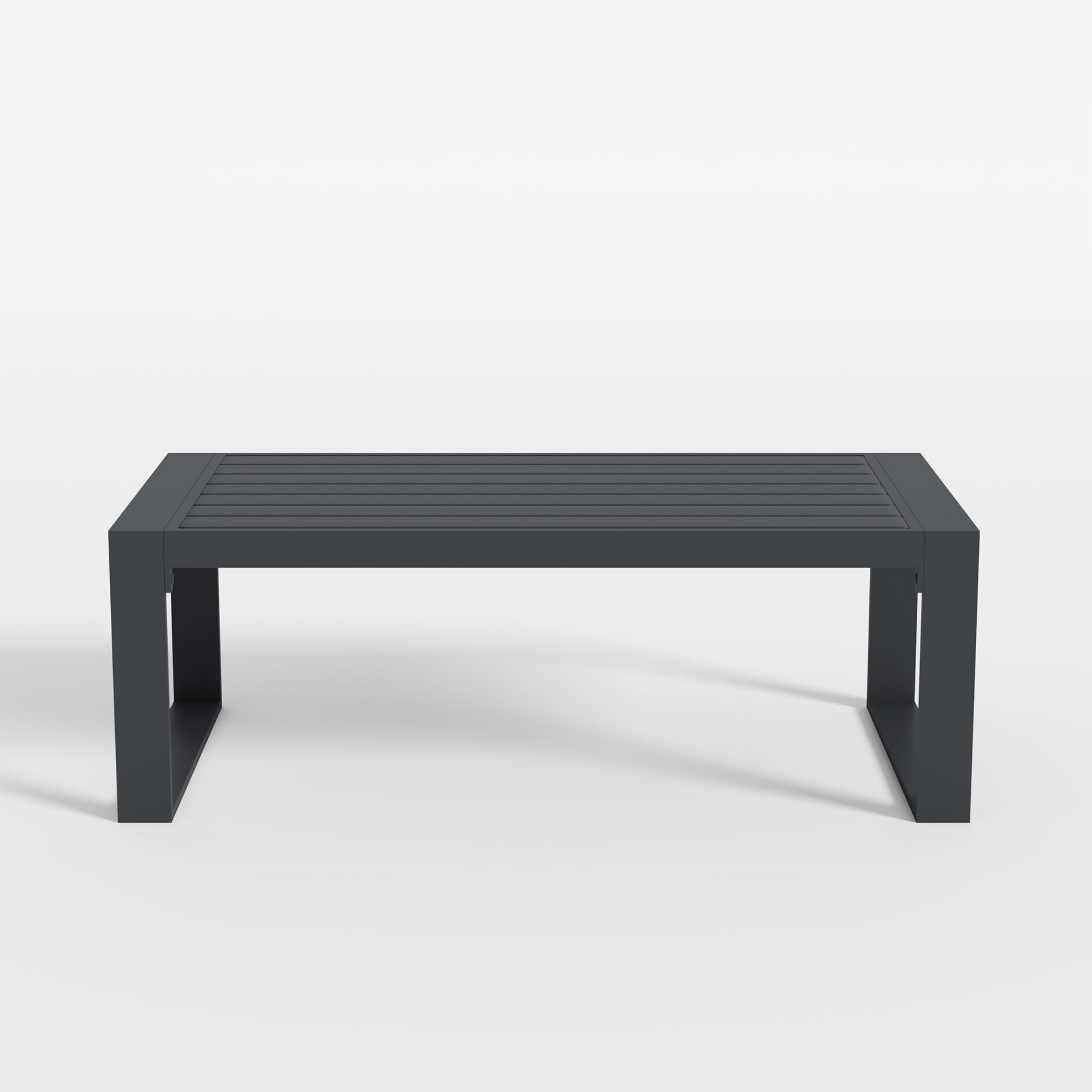AURA OUTDOOR - Modern Metal Metal 39.4-in W x 16.5-in H Coffee Table