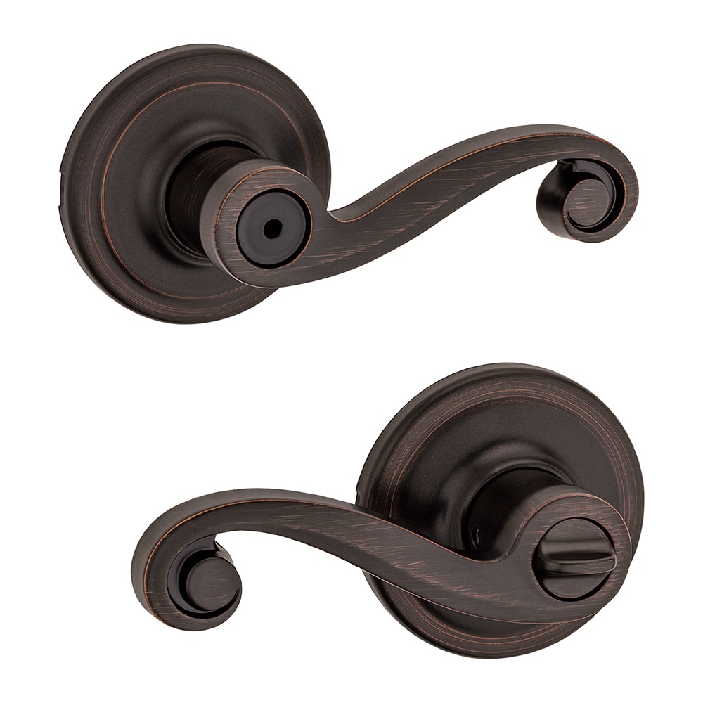 Kwikset Signature Series Lido Venetian Bronze Interior or Bed/Bath Privacy Door Handle