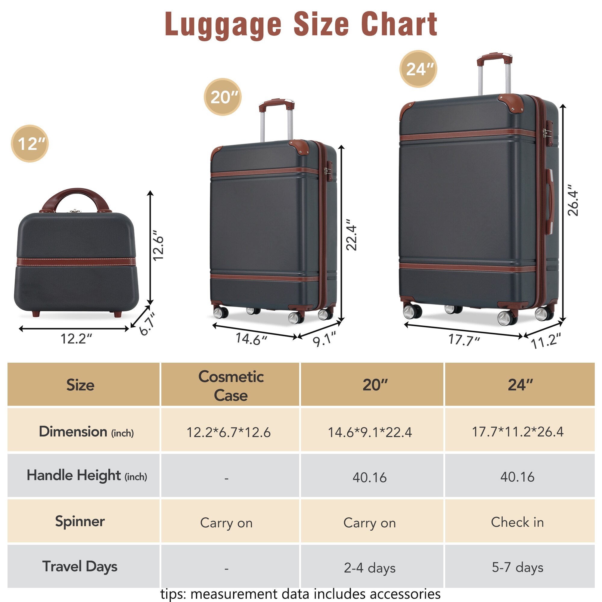 ModernLuxe L3P-N732P171583B Luggage-And-Luggage-Sets - View #8