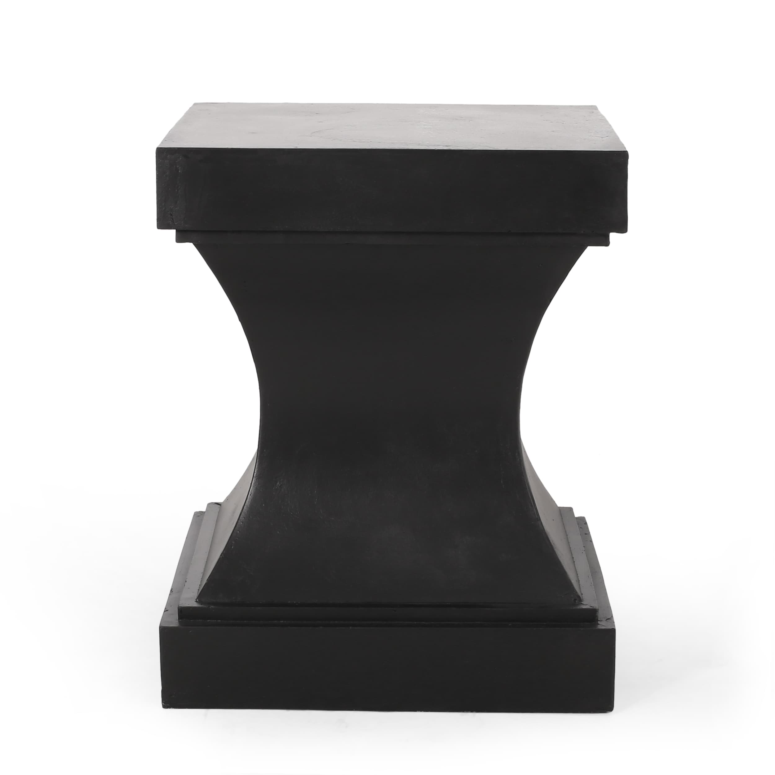 AHIOU HOME 21.5-in Black Magnesium oxide Barrel Garden Stool