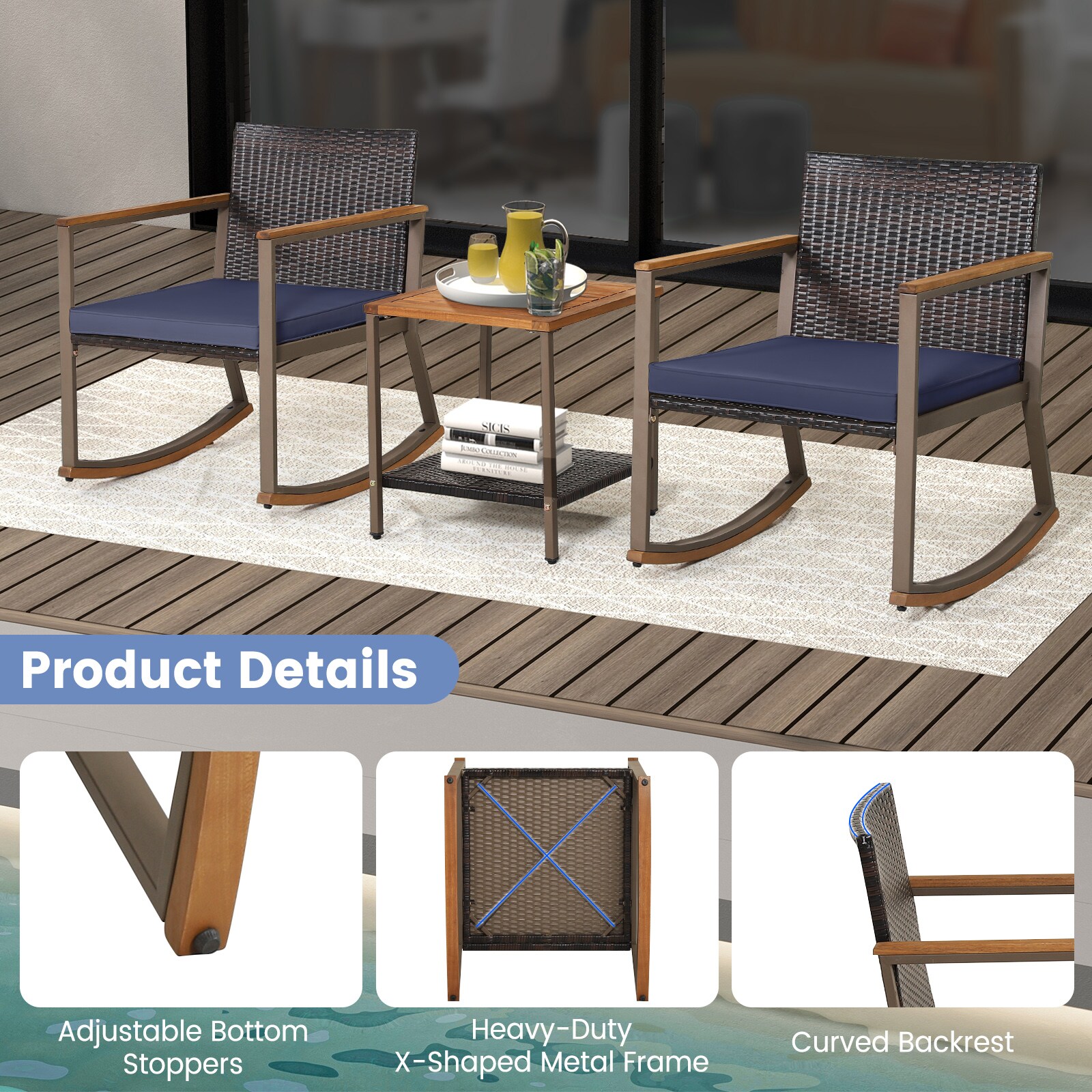 Forclover HYFAS70NY Patio-Conversation-Sets - View #4