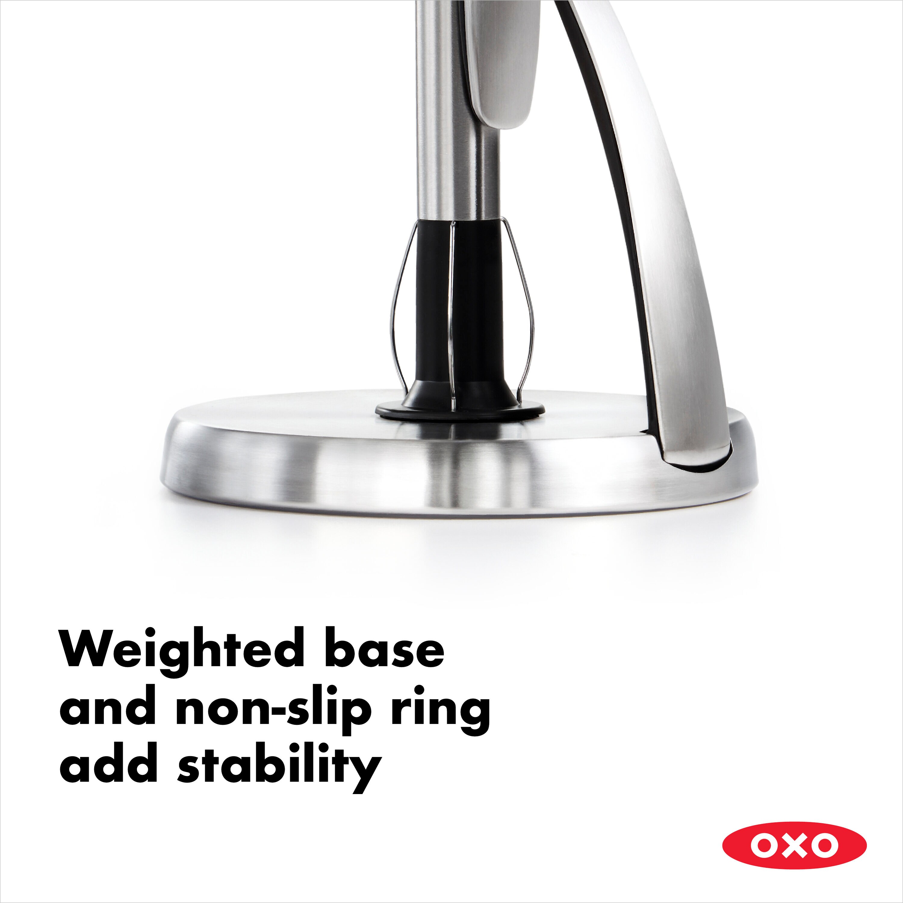 OXO Paper Towel Holder - Brushed Stainless-Steel, Kitchen Counter  Organizers