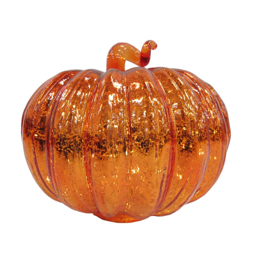 Holiday Living 8-in Lighted Pumpkin Figurine at Lowes.com