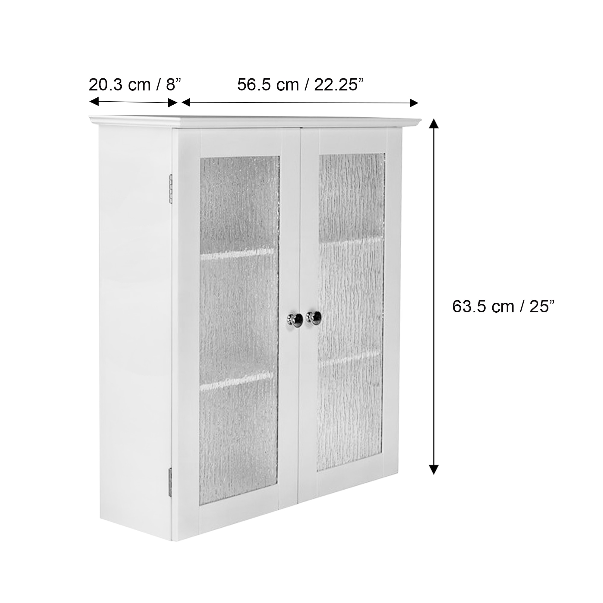  Teamson Home Connor - Armario de pared extraíble de 22.24  pulgadas de ancho x 25.0 pulgadas de alto, color blanco : Hogar y Cocina