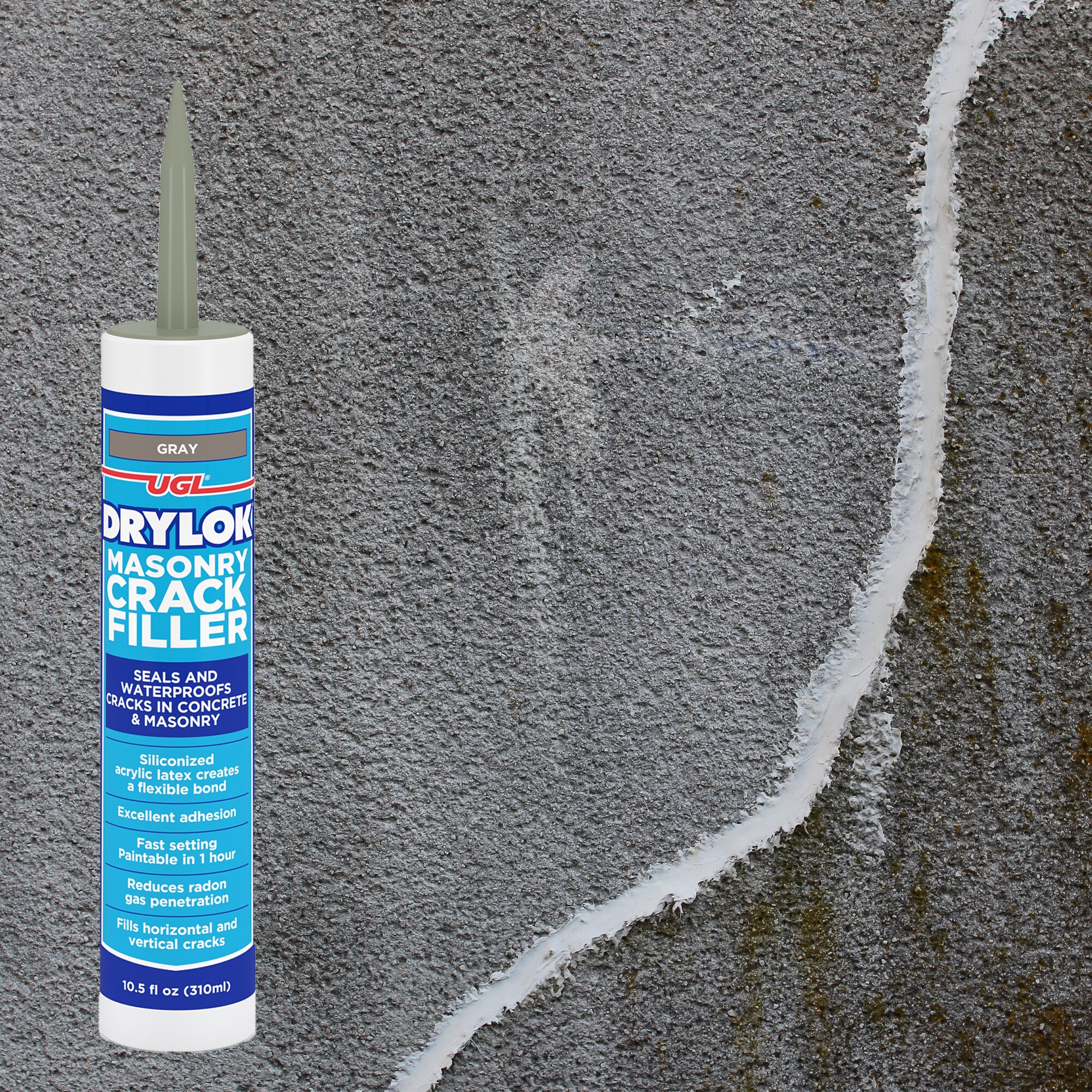 DRYLOK Gray Silicone Masonry Crack Filler - 10.5 oz