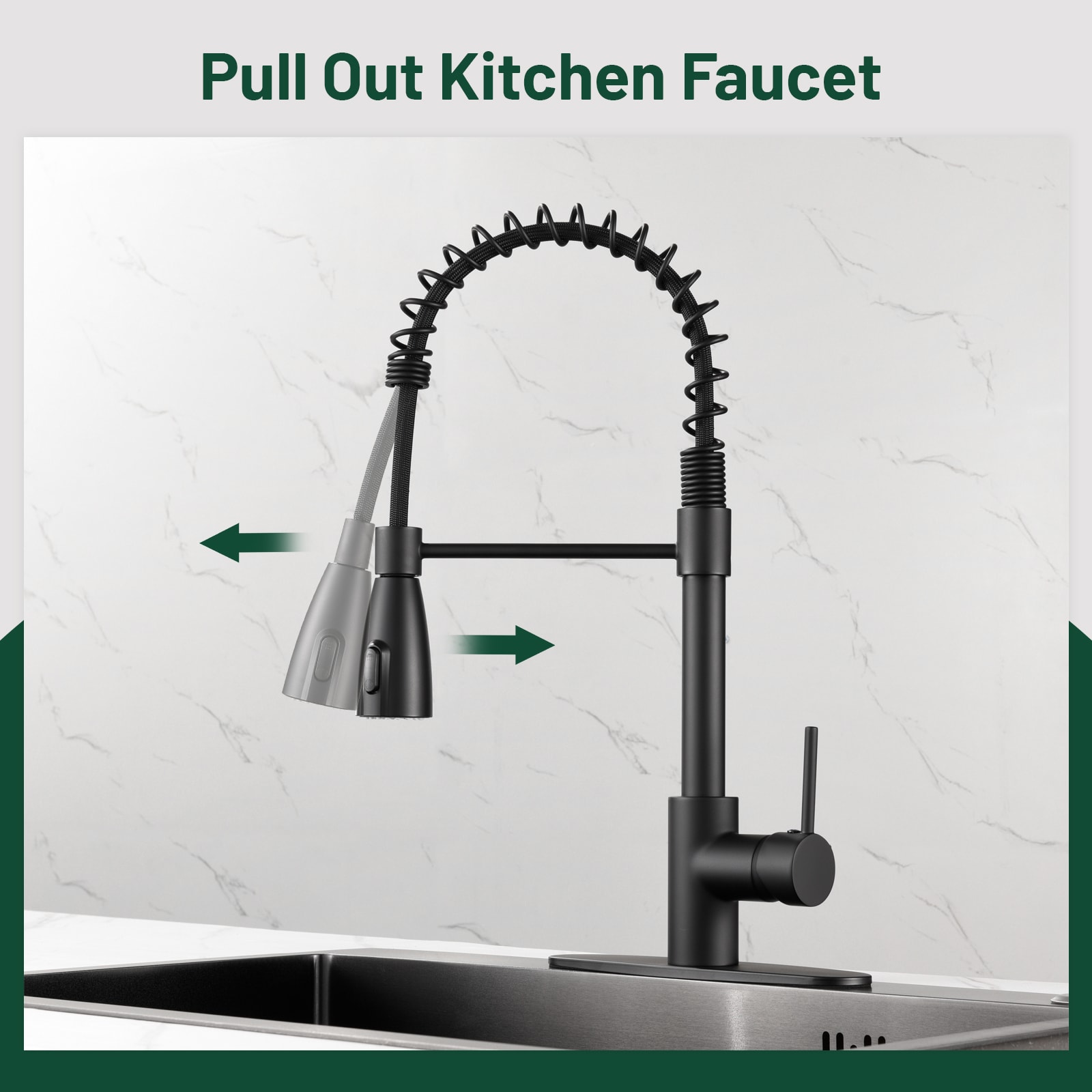 Matte Black Touchless High-Arc Kitchen Faucet with Pull-Out Spray