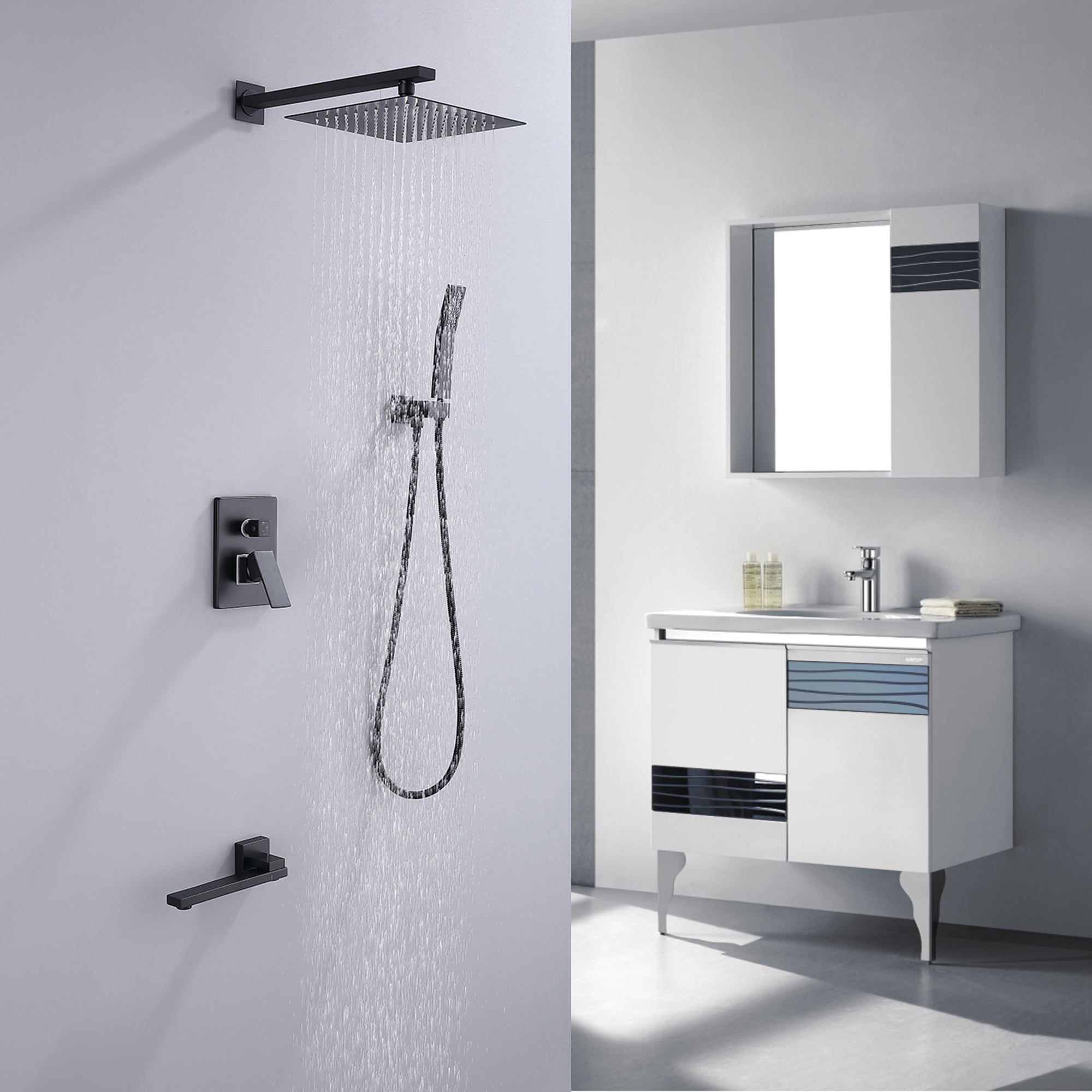 WELLFOR WB-1018 Showerhead-Bar-Panels - View #2