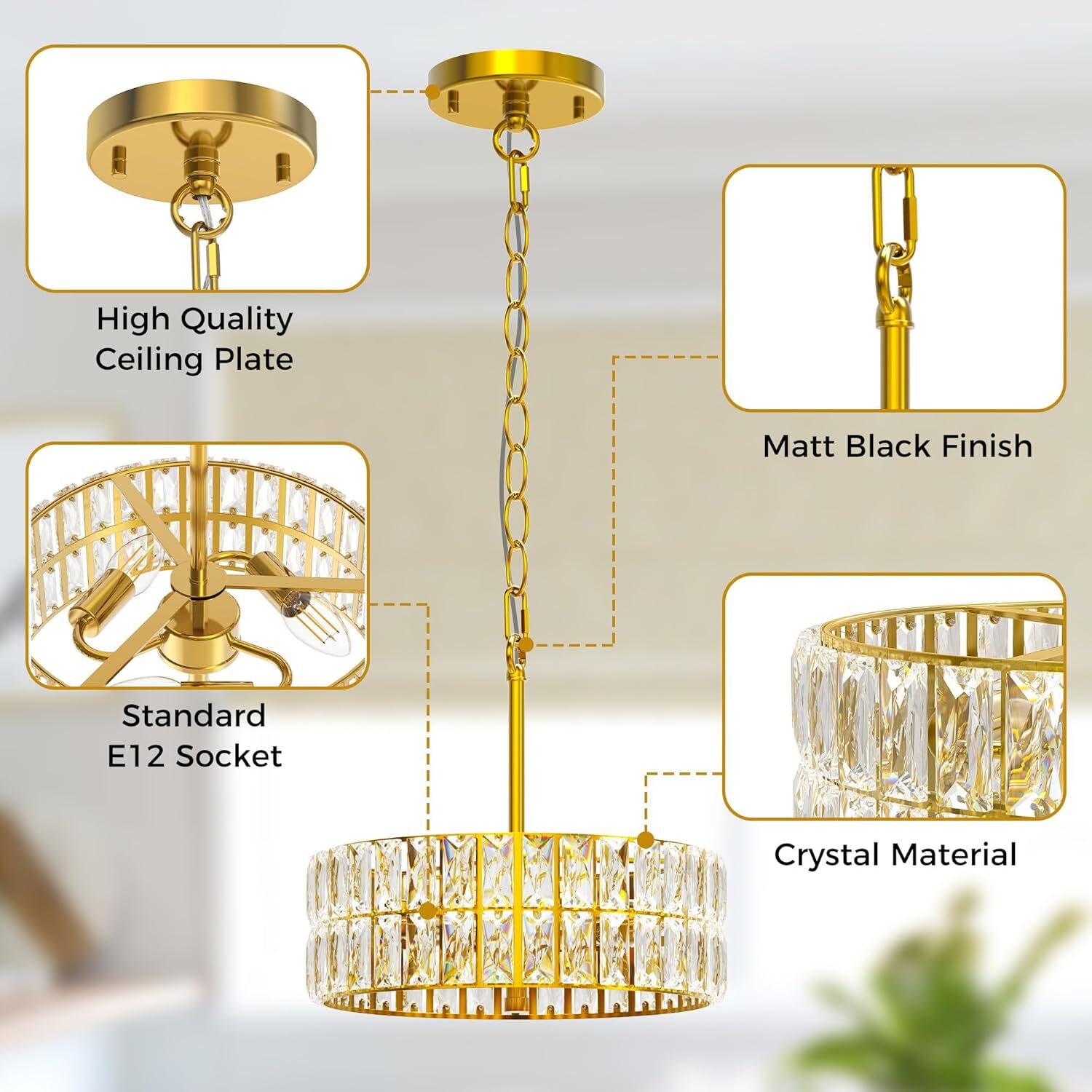 DORESshop LSC-HH-ZX16301CGD Pendant-Lights - View #6