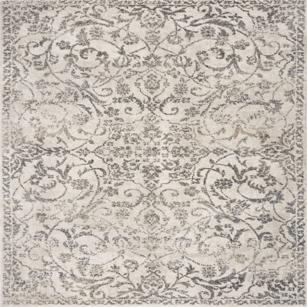 HomeRoots 350059 Bernadette 7 X 9 (ft) Ivory Indoor Distressed/Overdyed Area Rug