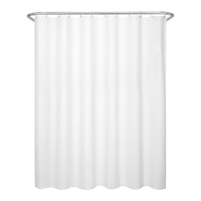 Allen Roth 72 In H Polyester White, White Waffle Shower Curtain Canada