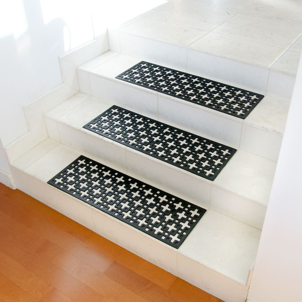 Indoor and Outdoor Carpet Stair Treads – Non-Slip Rubber Stair Tread Mats –  Stairway Carpet Rugs Anti Slip for Pets, Dogs –Durable and Resistant - 32
