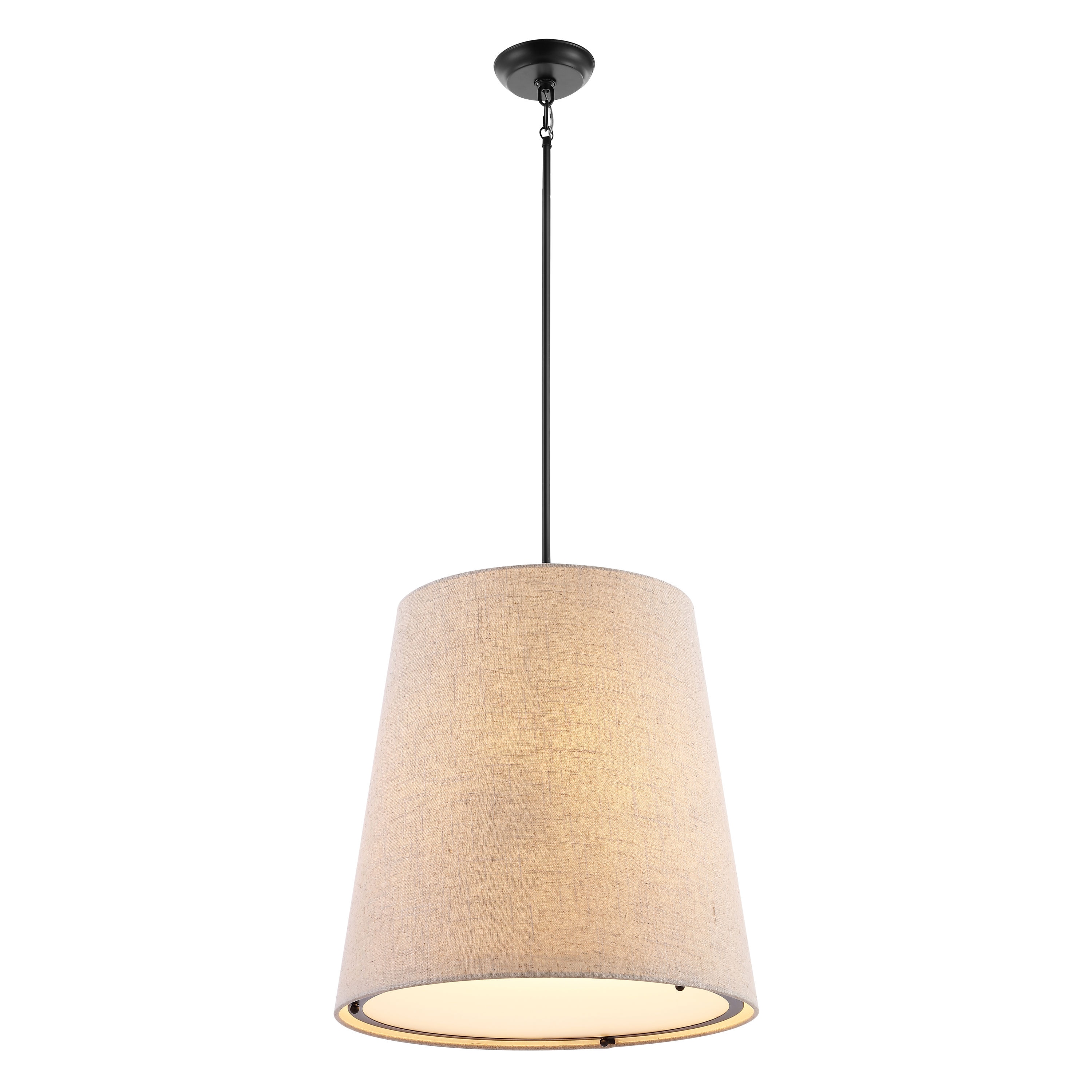 Arden 18" Bohemian Farmhouse Adjustable LED Pendant in Oil-Rubbed Bronze