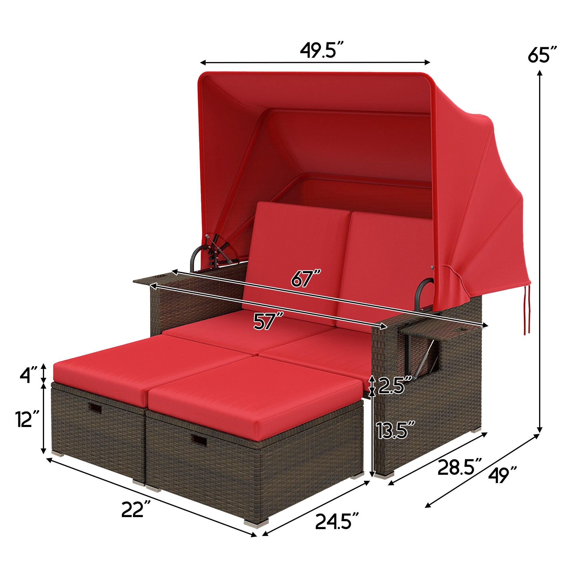 LIVIZA OUJ72573RE-X Patio-Sofas-Daybeds - View #3