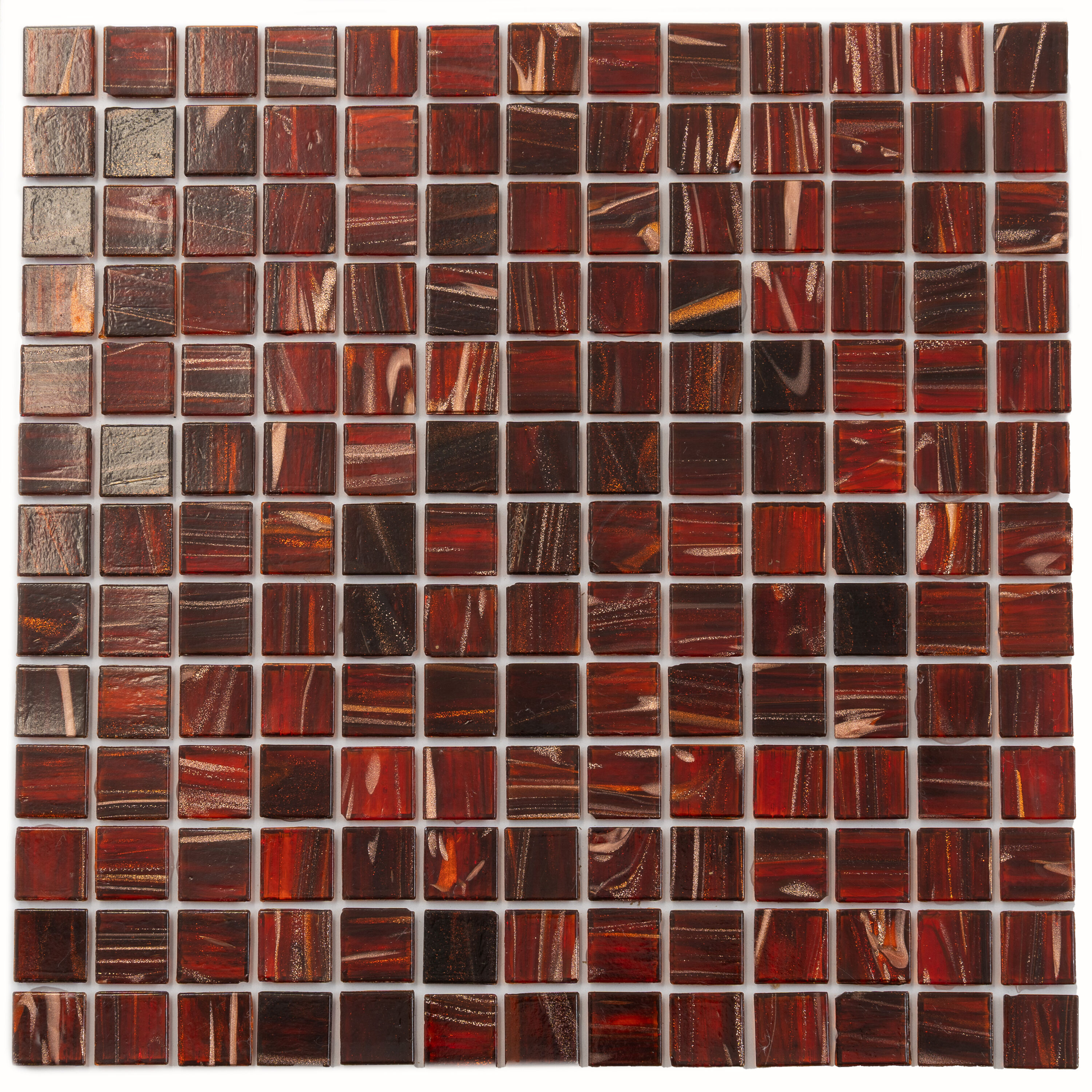 Apollo Tile APLST88PK218A Celestial Wine Pink 12-in x 12-in Glossy Glass Patterned Mosaic Floor and Wall Tile (20-sq. ft/ Carton)