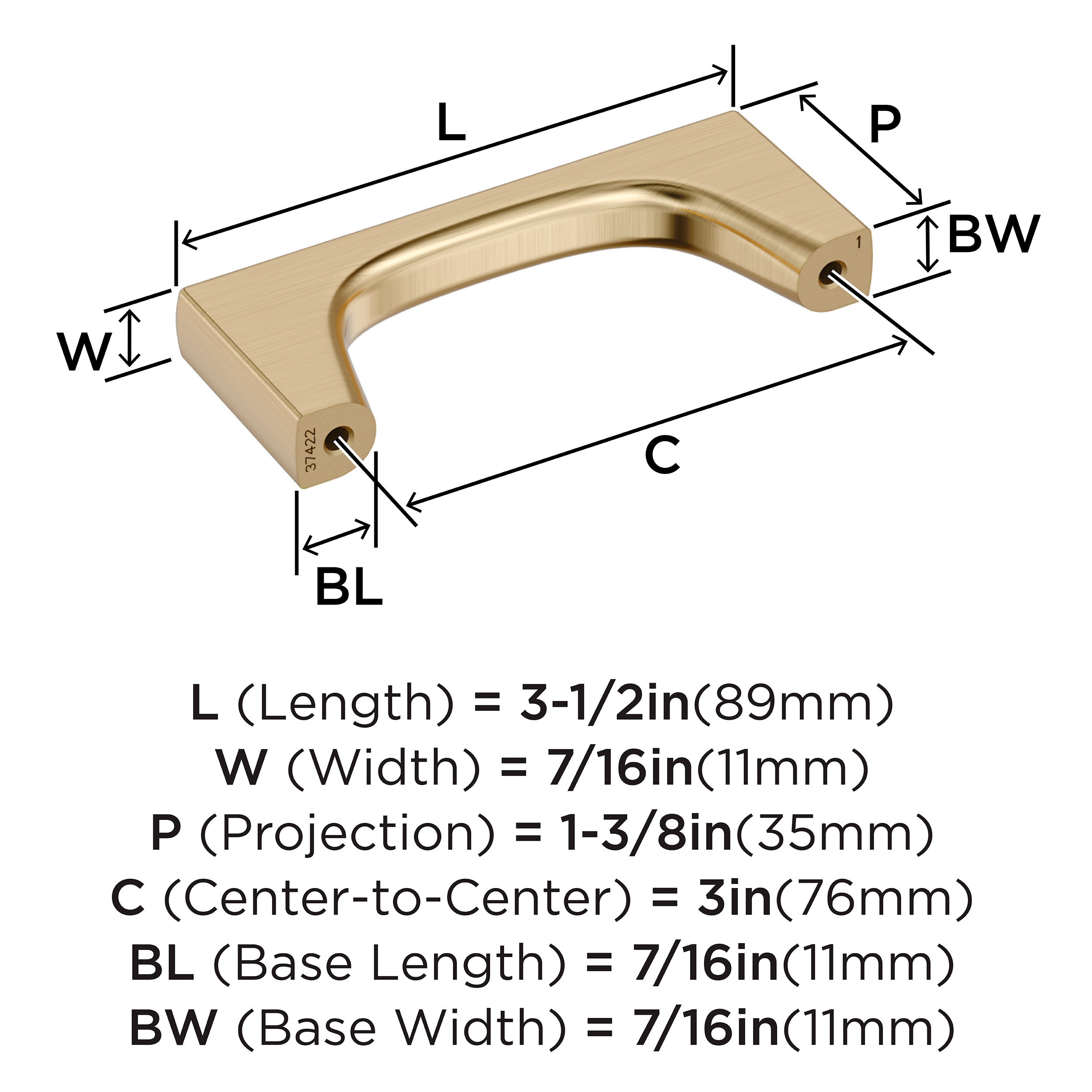 Amerock BP37422BBZ Cabinet-Pulls - View #4