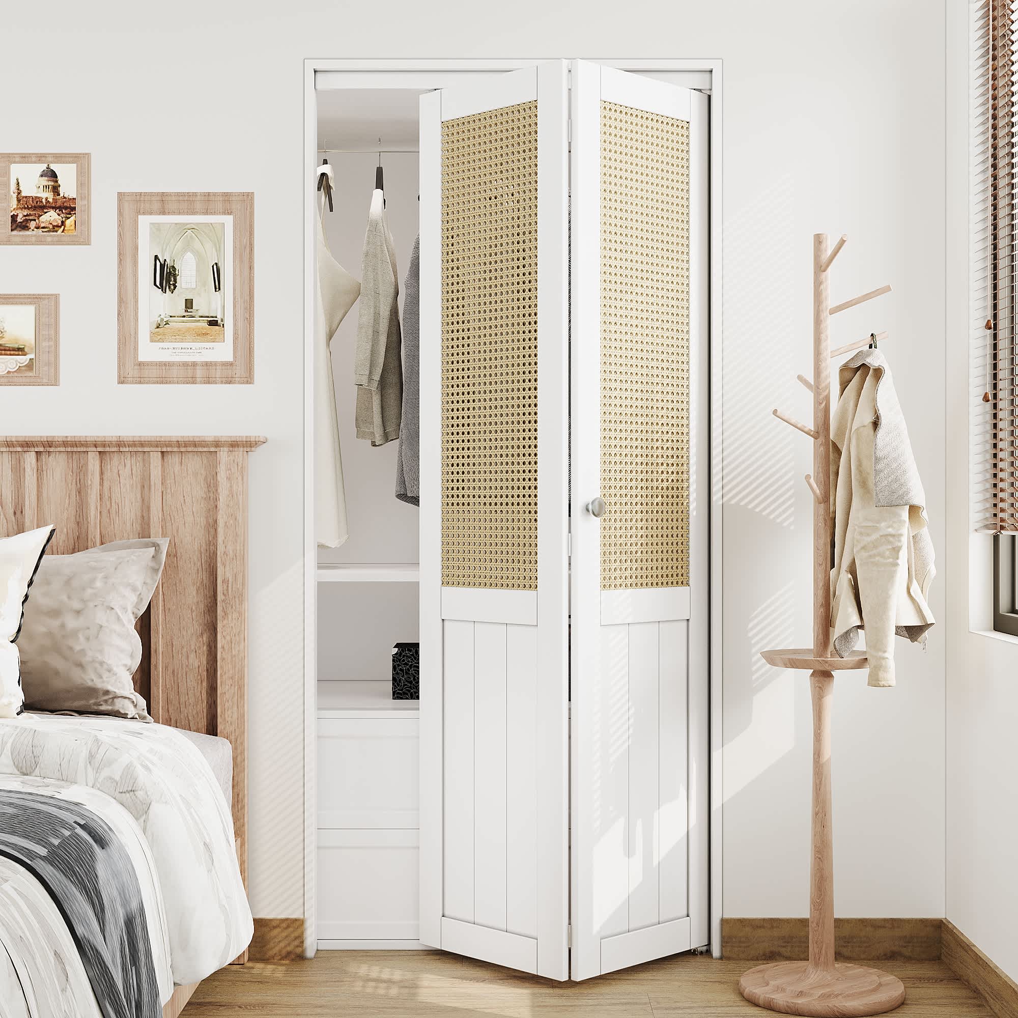 RELIABILT 36-in x 80-in Moderne White 1-panel Smooth Solid core