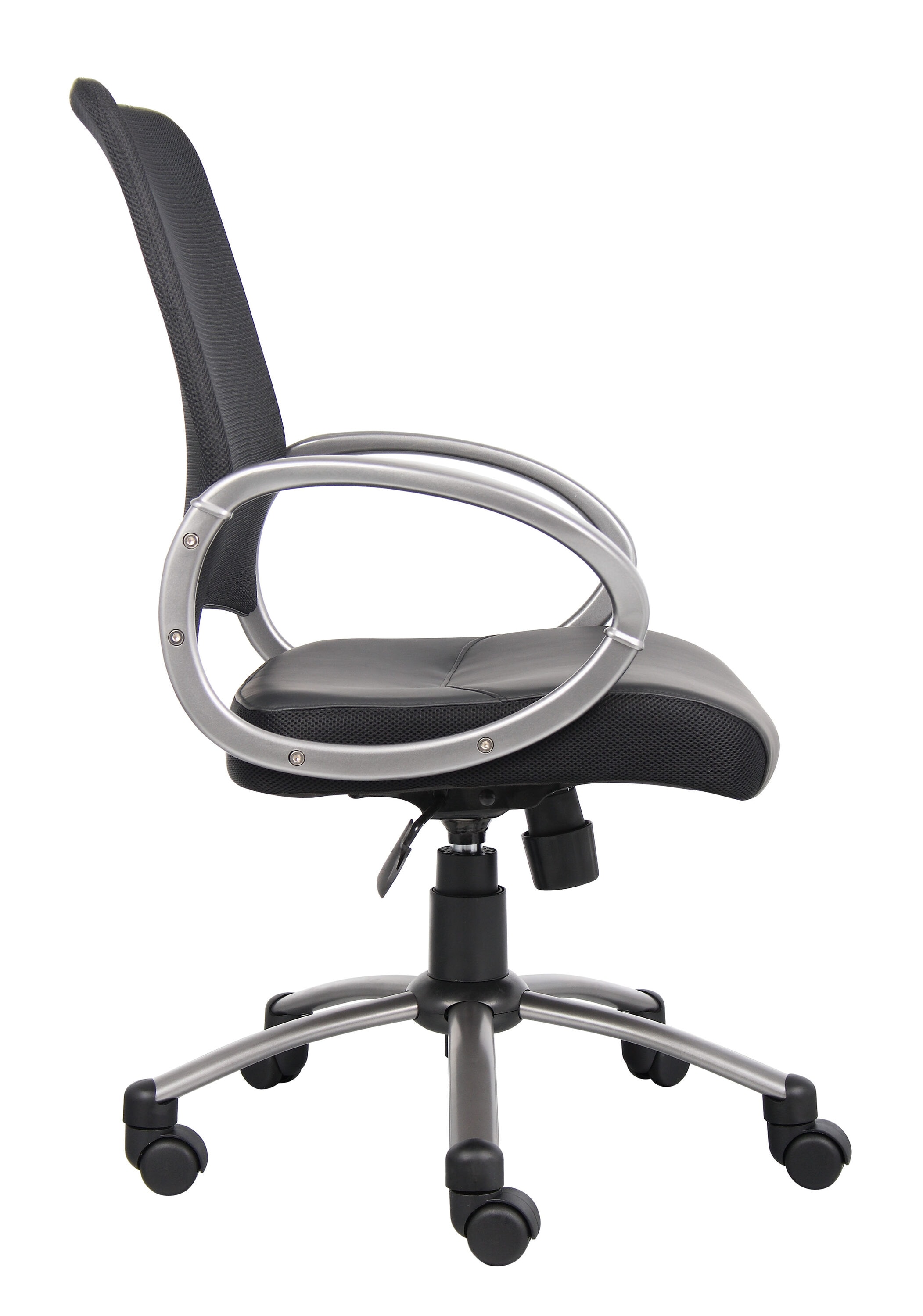 Boss office products mesh back task chair with pewter finish in online pink