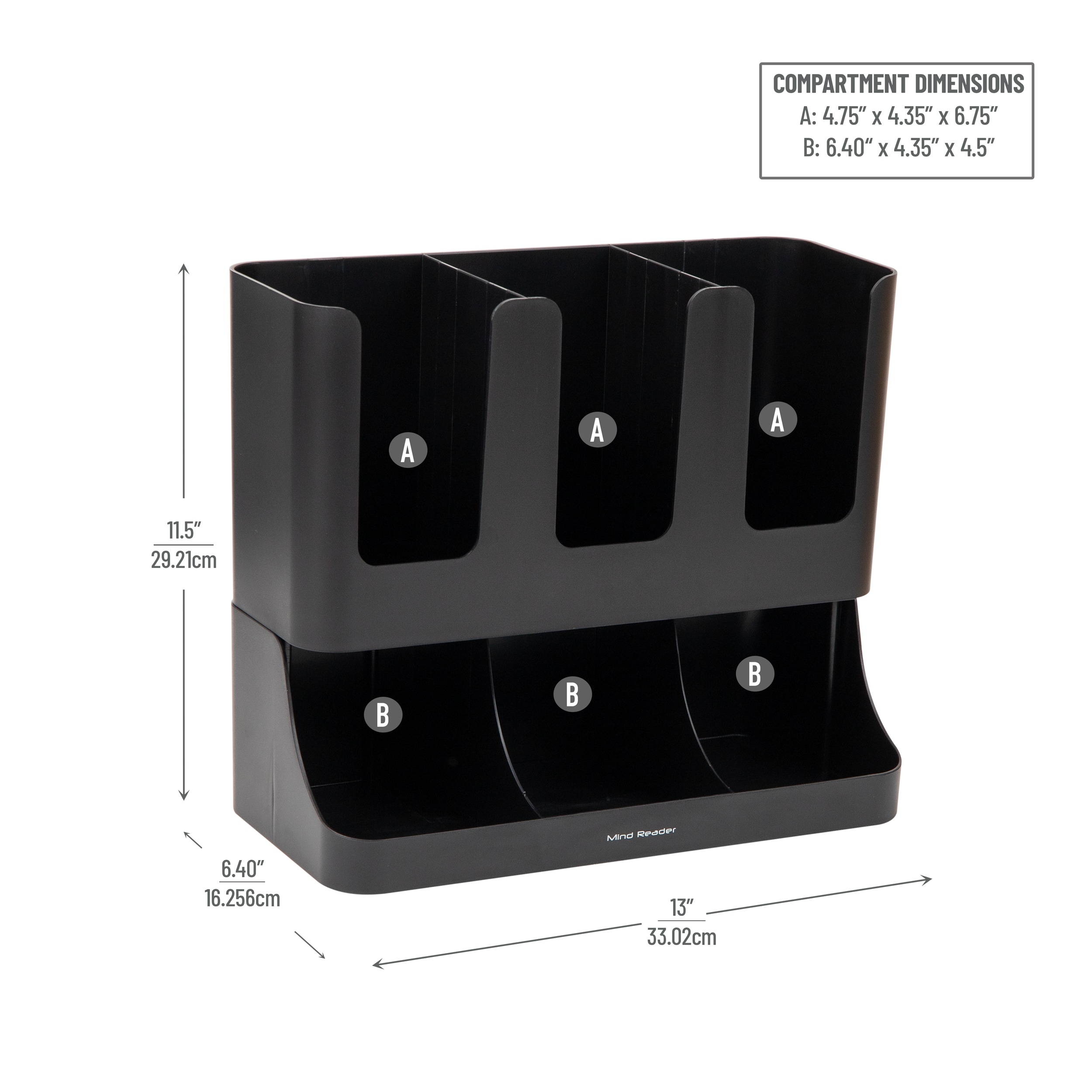 Mind Reader UPRIGHT6-BLK Coffee-Beverage-Organizers - View #3
