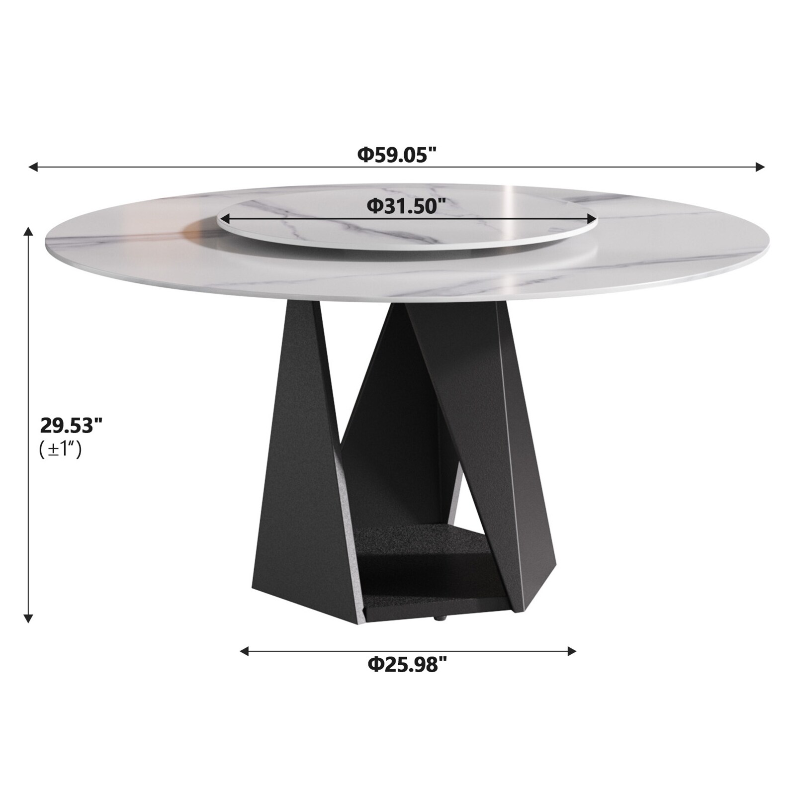 BuotiqHom DH-AT-150W80W-9B Dining-Tables - View #3