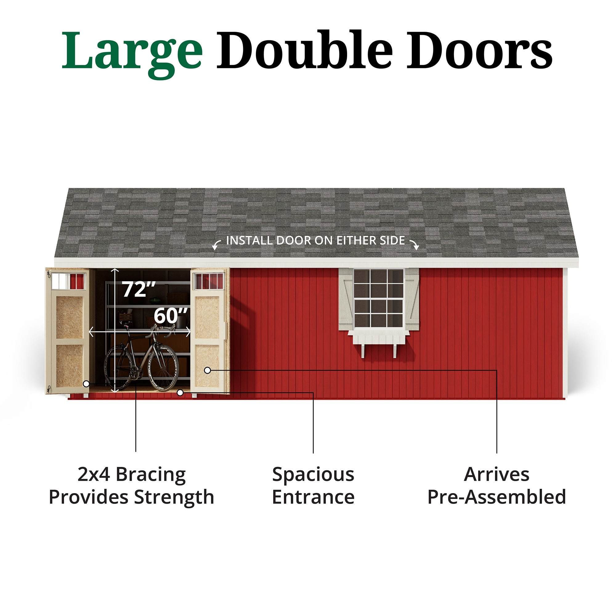 Little Cottage Co 12X24 PCGS-PC-FK Wood-Storage-Buildings - View #4