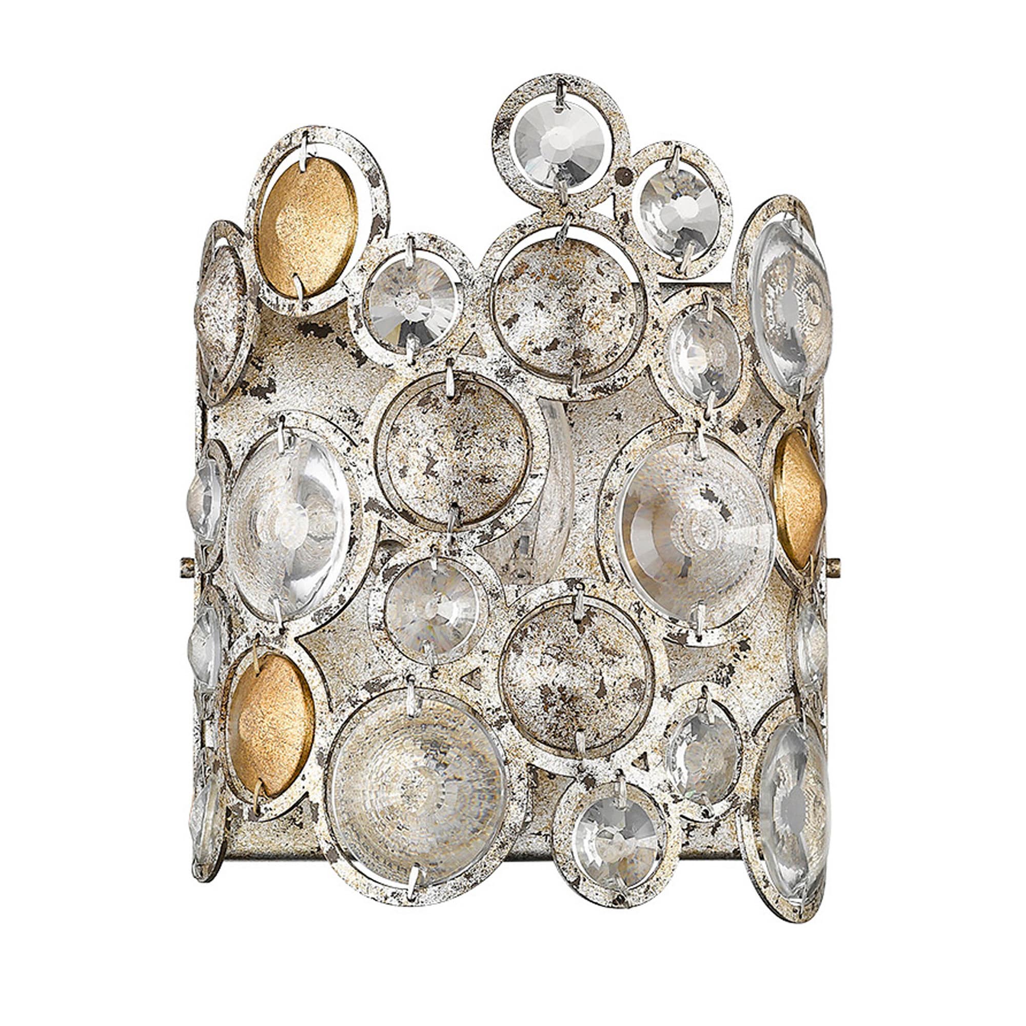 Trend Lighting TW40004ASL Vitozzi 7.5-in W 1 -Light Antique Steel Glam Wall Sconce
